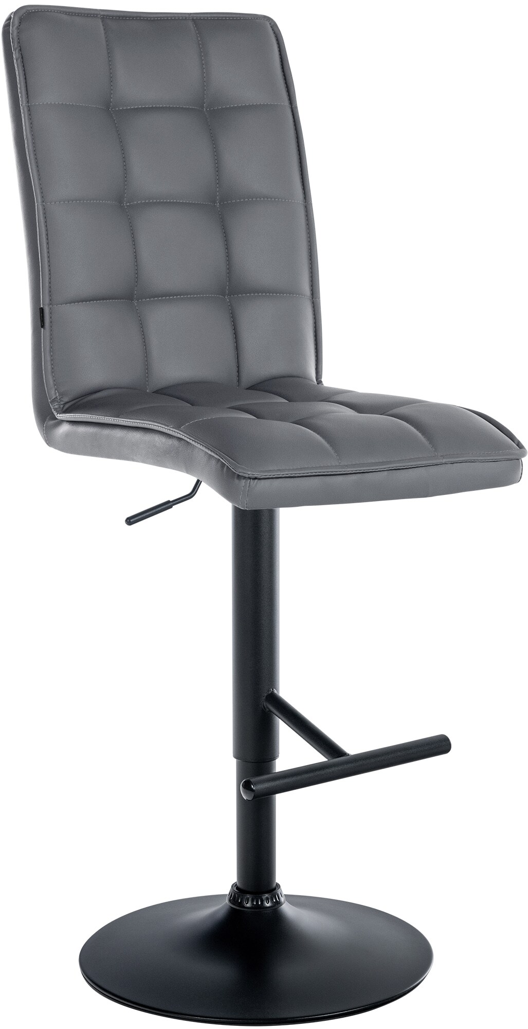 CLP Barhocker Peking Kunstleder I Tresenhocker H&ouml;henverstellbar Mit Fu&szlig;st&uuml;tze Und R&uuml;ckenlehne 