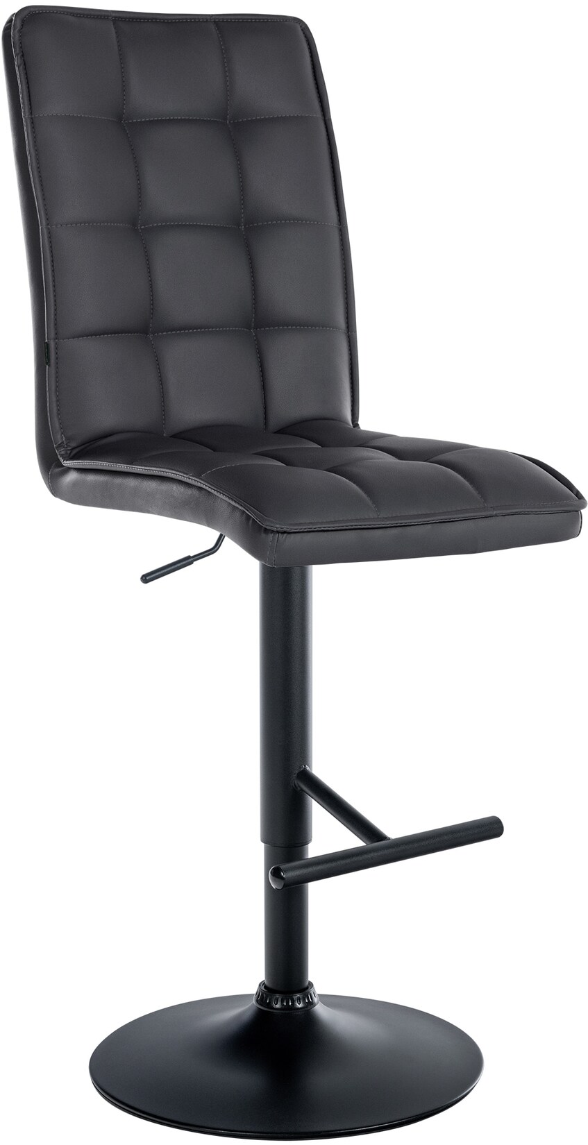 CLP Barhocker Peking V2 Kunstleder schwarz - Farbe: schwarz, Gestellfarbe: schwarz