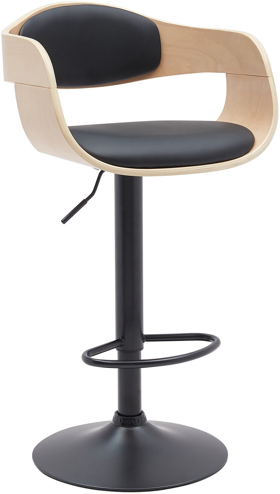CLP Barhocker Kingston B Kunstleder Farbe: natur/schwarz, Material: Kunstleder
