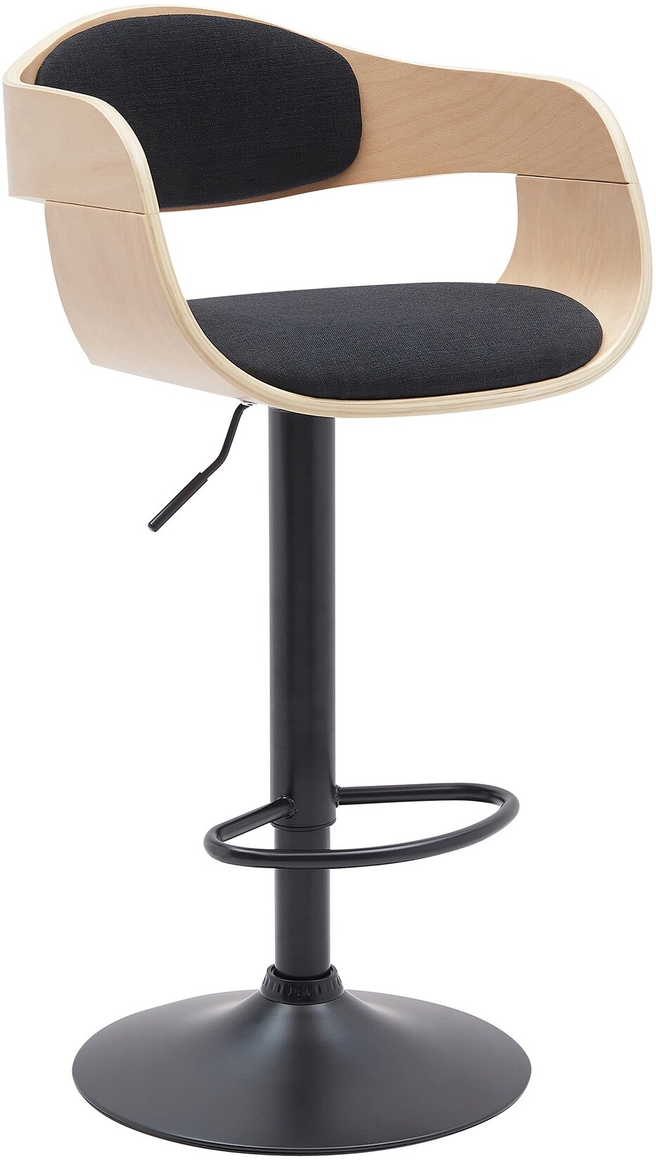 CLP Barhocker Kingston B Stoff Farbe: natur/schwarz, Material: Stoff