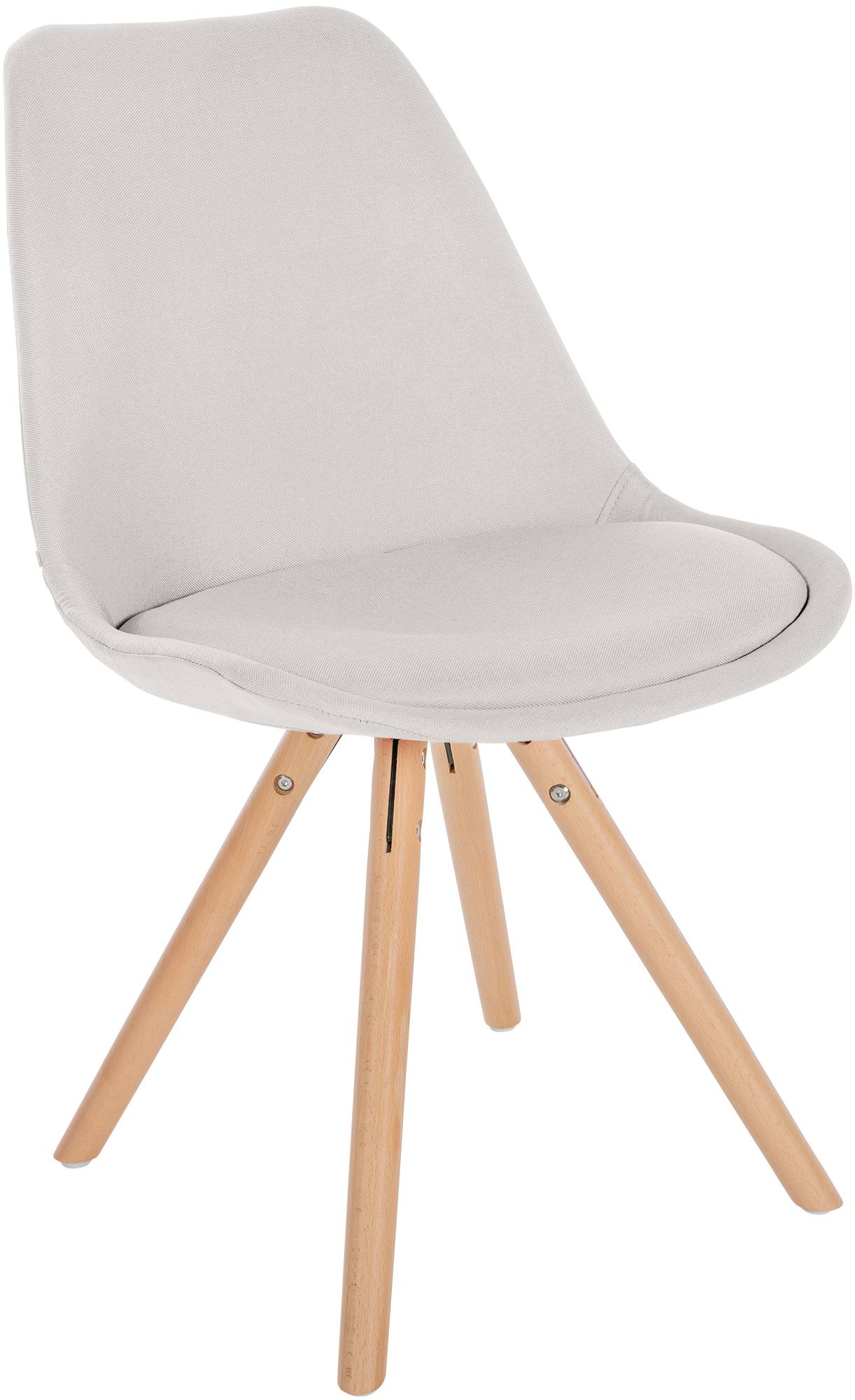 CLP Stuhl Sofia Mit Stoffbezug Und Hochwertiger Polsterung I Besucherstuhl Mit Robustem 4-Fu&szlig; Holzgestell 