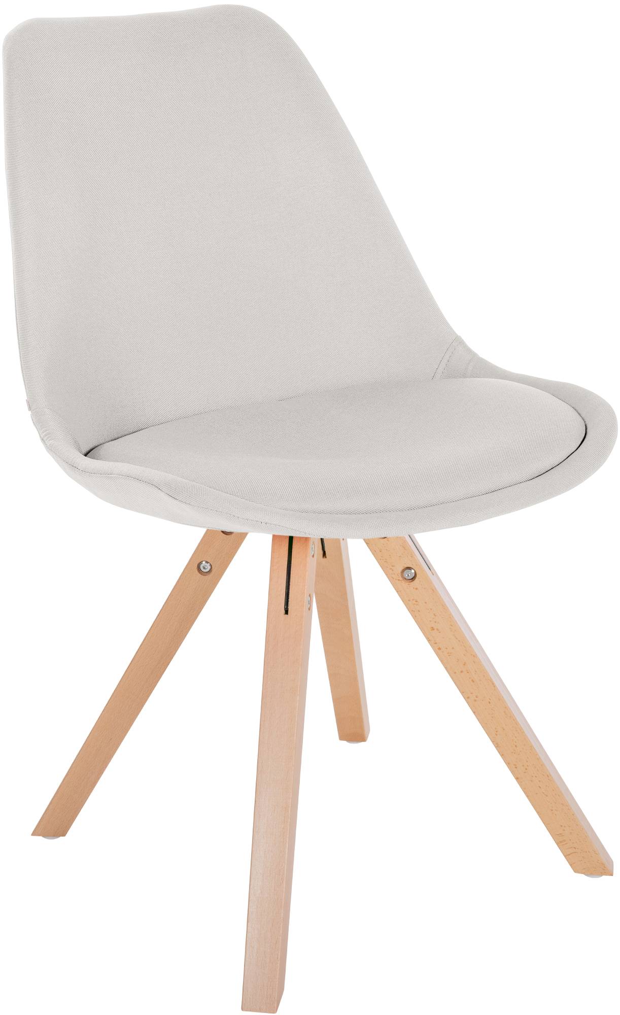 CLP Stuhl Sofia Mit Stoffbezug Und Hochwertiger Polsterung I Besucherstuhl Mit Robustem 4-Fu&szlig; Holzgestell 