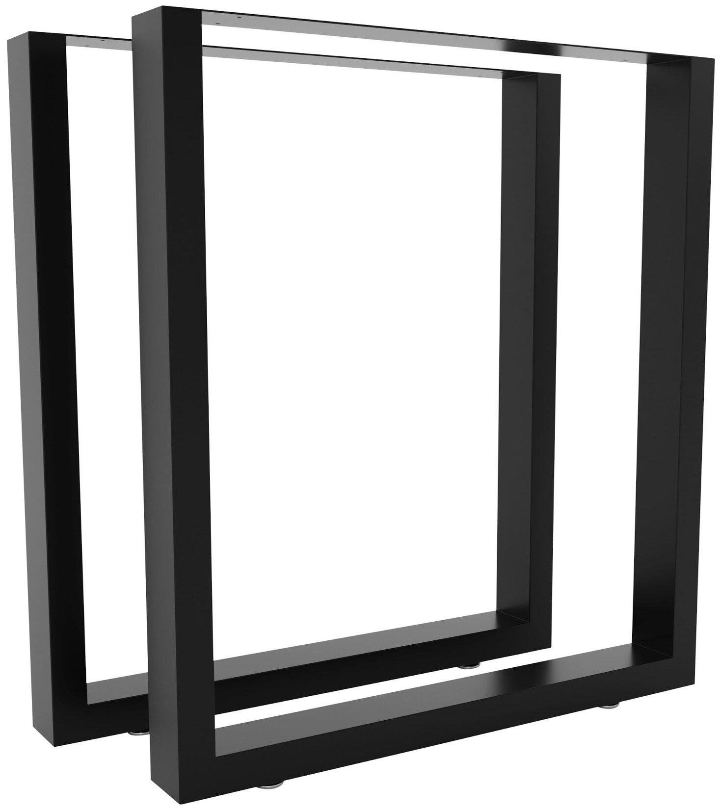 CLP 2x Tischbeine Velden 30 cm Farbe: schwarz, Größe: 30 cm