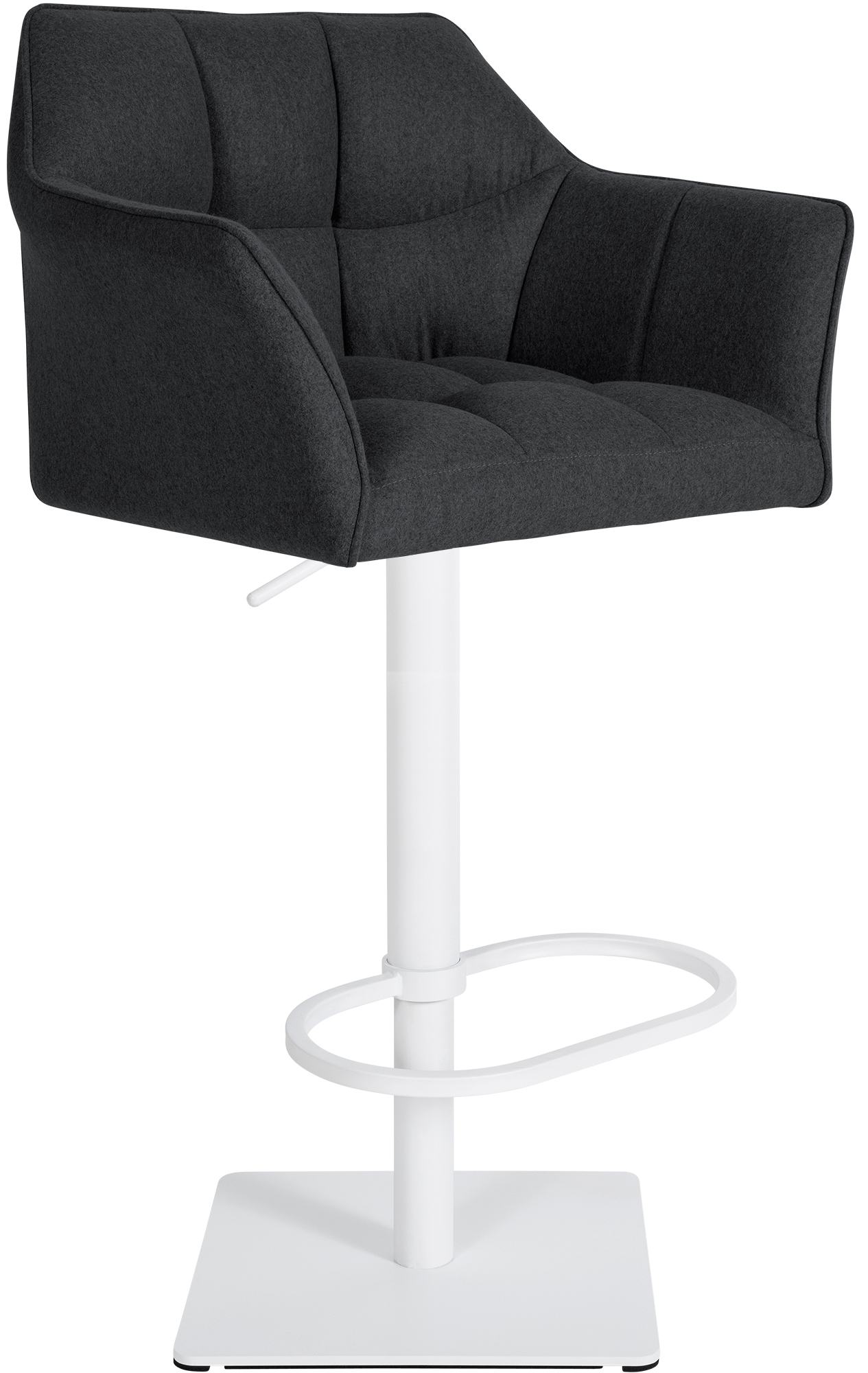 CLP Barhocker Damaso Filz-Bezug I H&ouml;henverstellbarer Drehstuhl 