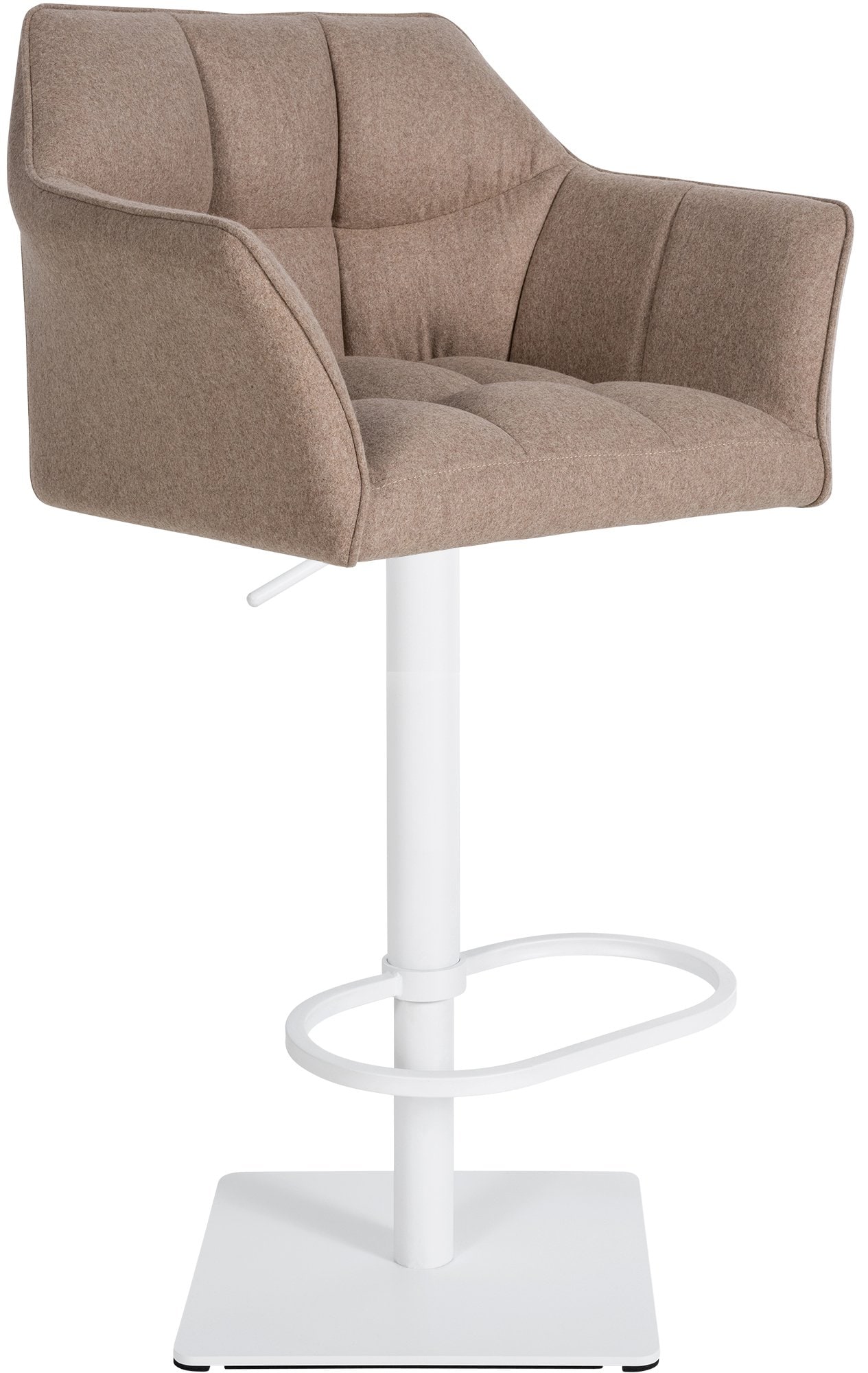 CLP Barhocker Damaso mit Filzbezug I Barstuhl h&ouml;henverstellbar, drehbar und gepolstert I Tresenstuhl bis 240 kg belastbar 