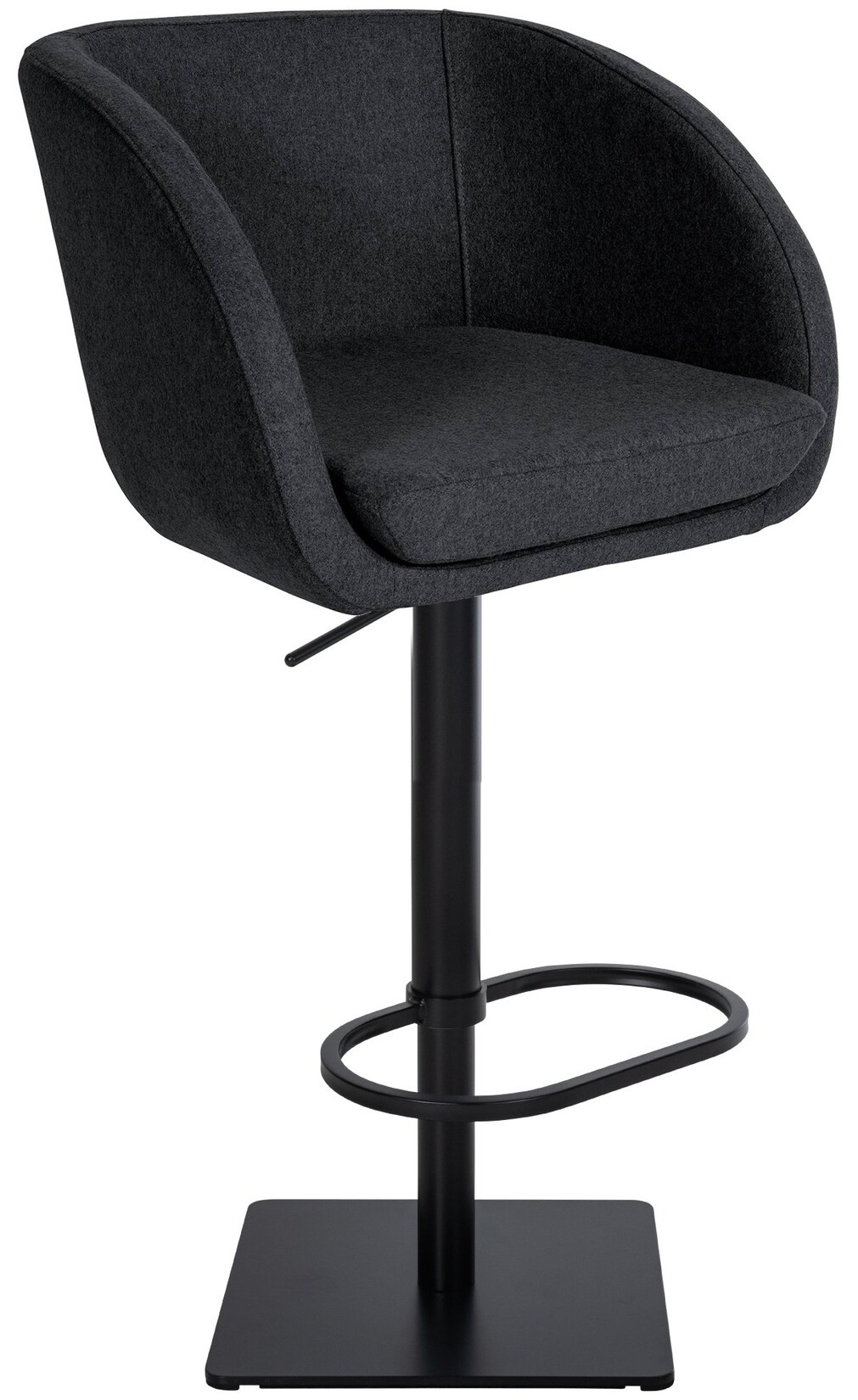 CLP Barhocker Gambo B Filz Farbe: anthrazit, Gestell Farbe: schwarz