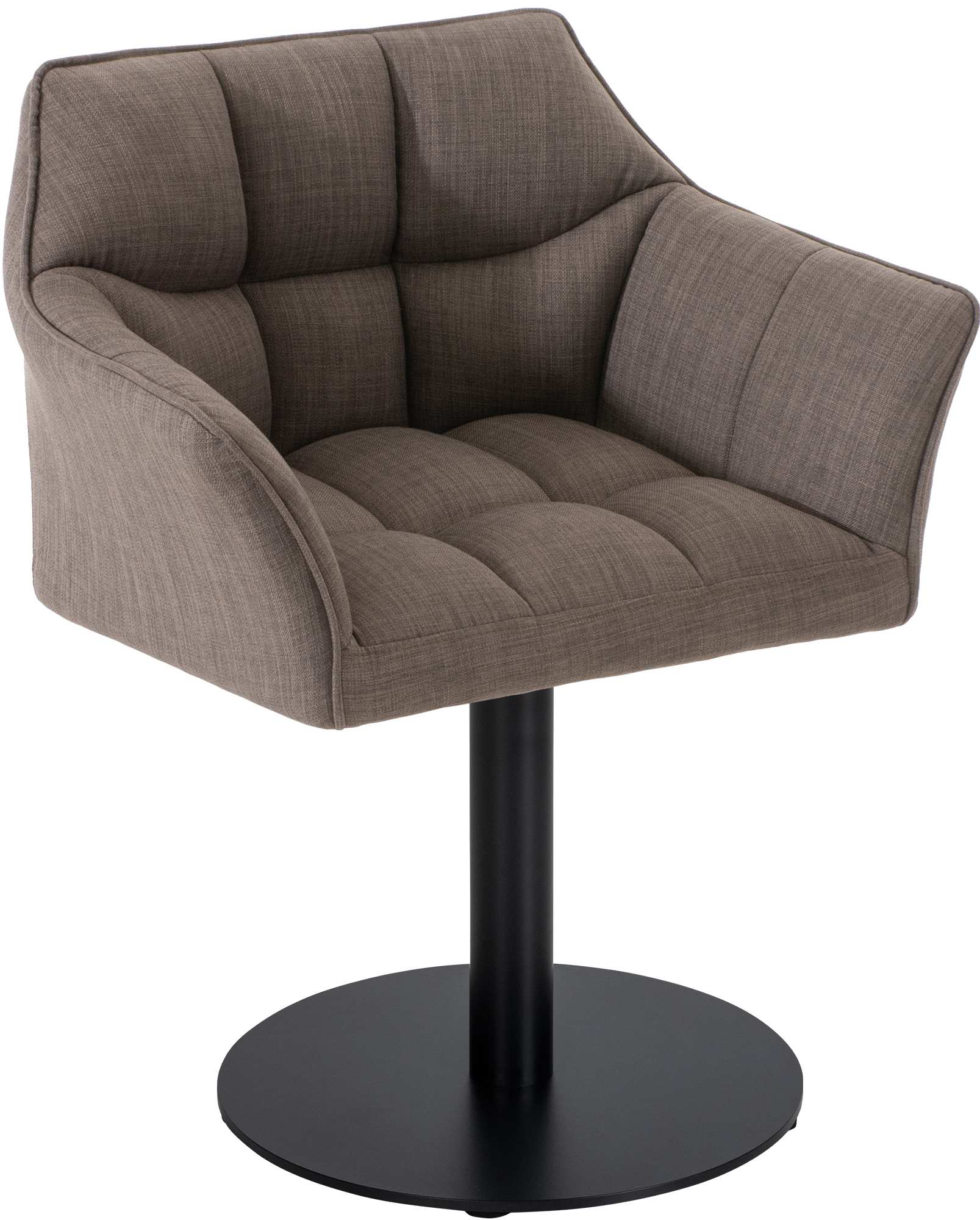 CLP Loungesessel Damaso I Esszimmerstuhl Mit Kunstleder-, Stoff-, Filz- Oder Samtbezug I Lounger Mit Schwarzem Metall-Gestell 