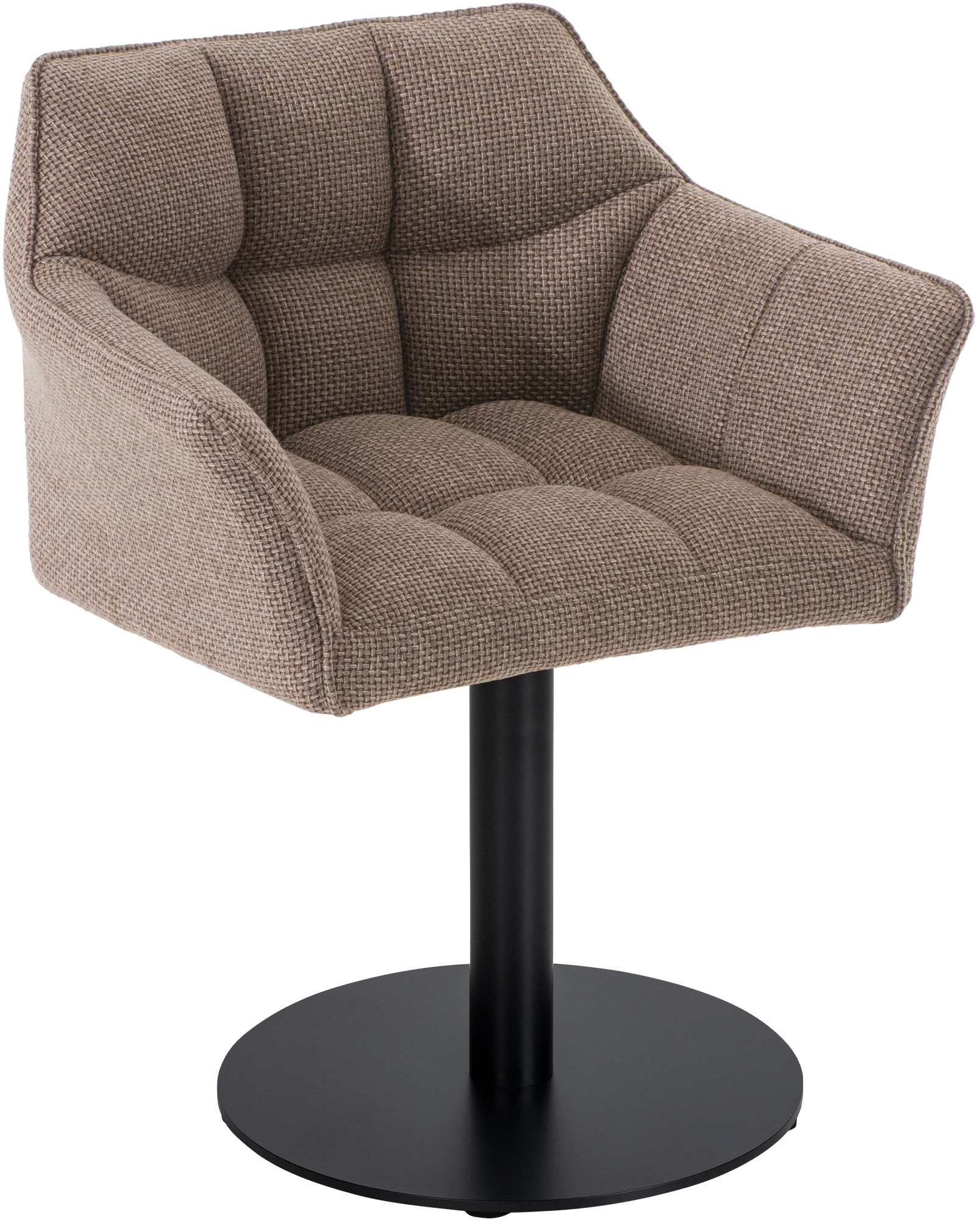 CLP Loungesessel Damaso I Esszimmerstuhl Mit Kunstleder-, Stoff-, Filz- Oder Samtbezug I Lounger Mit Schwarzem Metall-Gestell 