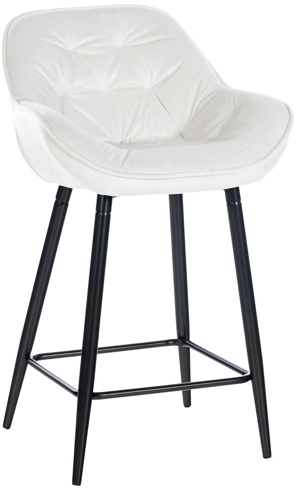 CLP Barhocker Gibson Samt I Gepolsterter Tresenstuhl Mit Fußstütze I Sitzhöhe 76 cm