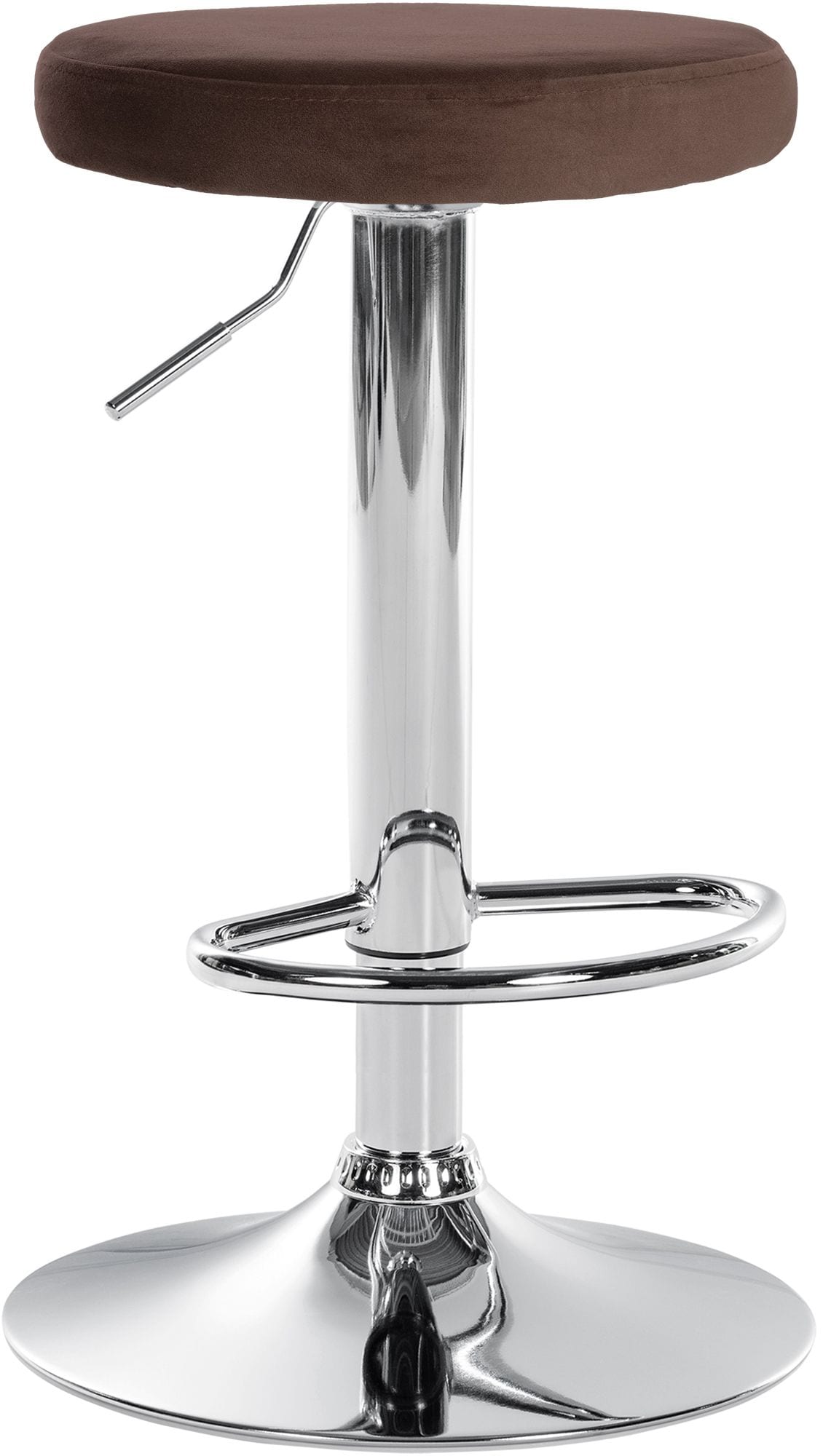 CLP Barhocker Ponte Samt-Bezug I H&ouml;henverstellbarer Stuhl 