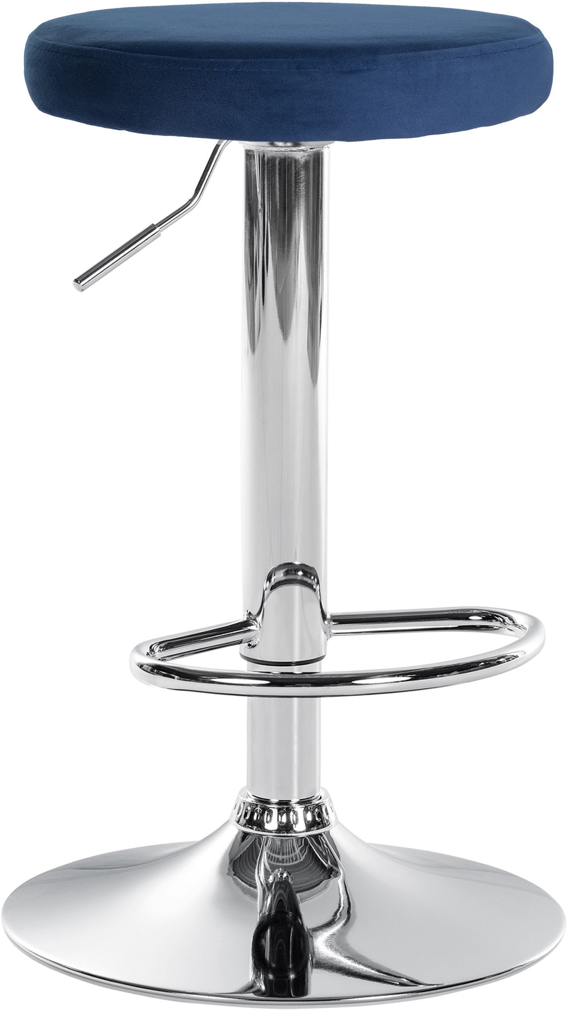 CLP Barhocker Ponte Samt-Bezug I H&ouml;henverstellbarer Stuhl 