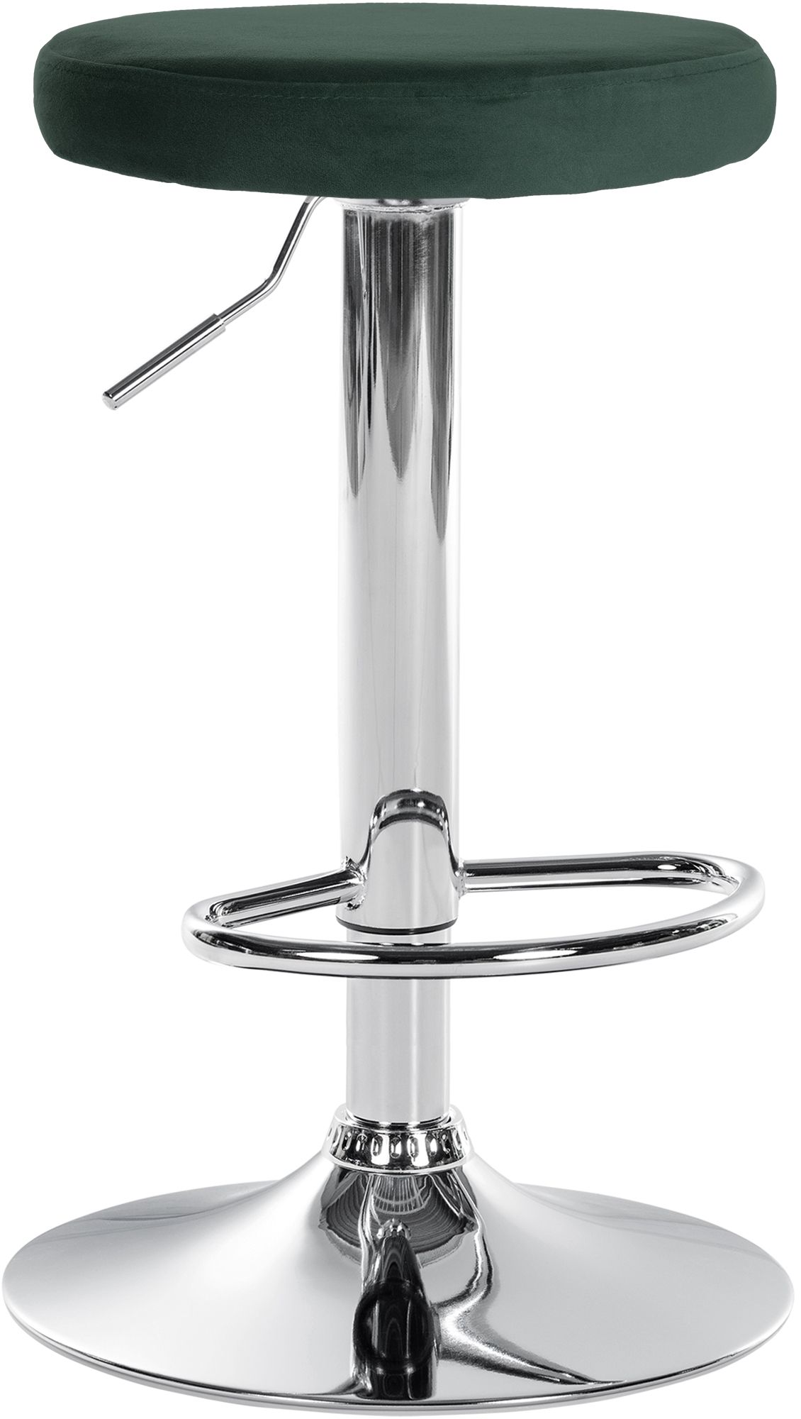 CLP Barhocker Ponte Samt-Bezug I H&ouml;henverstellbarer Stuhl 