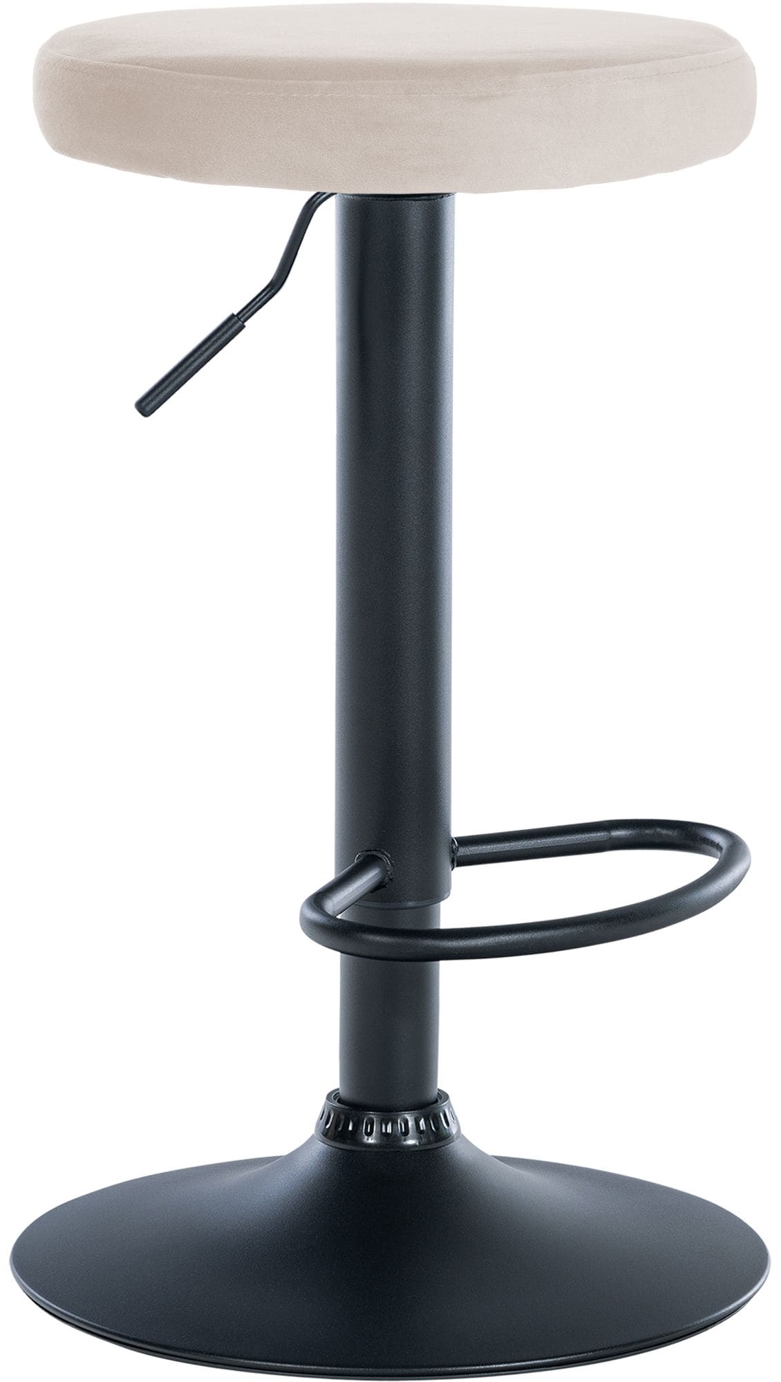 CLP Barhocker Ponte Samt-Bezug I H&ouml;henverstellbarer Stuhl 