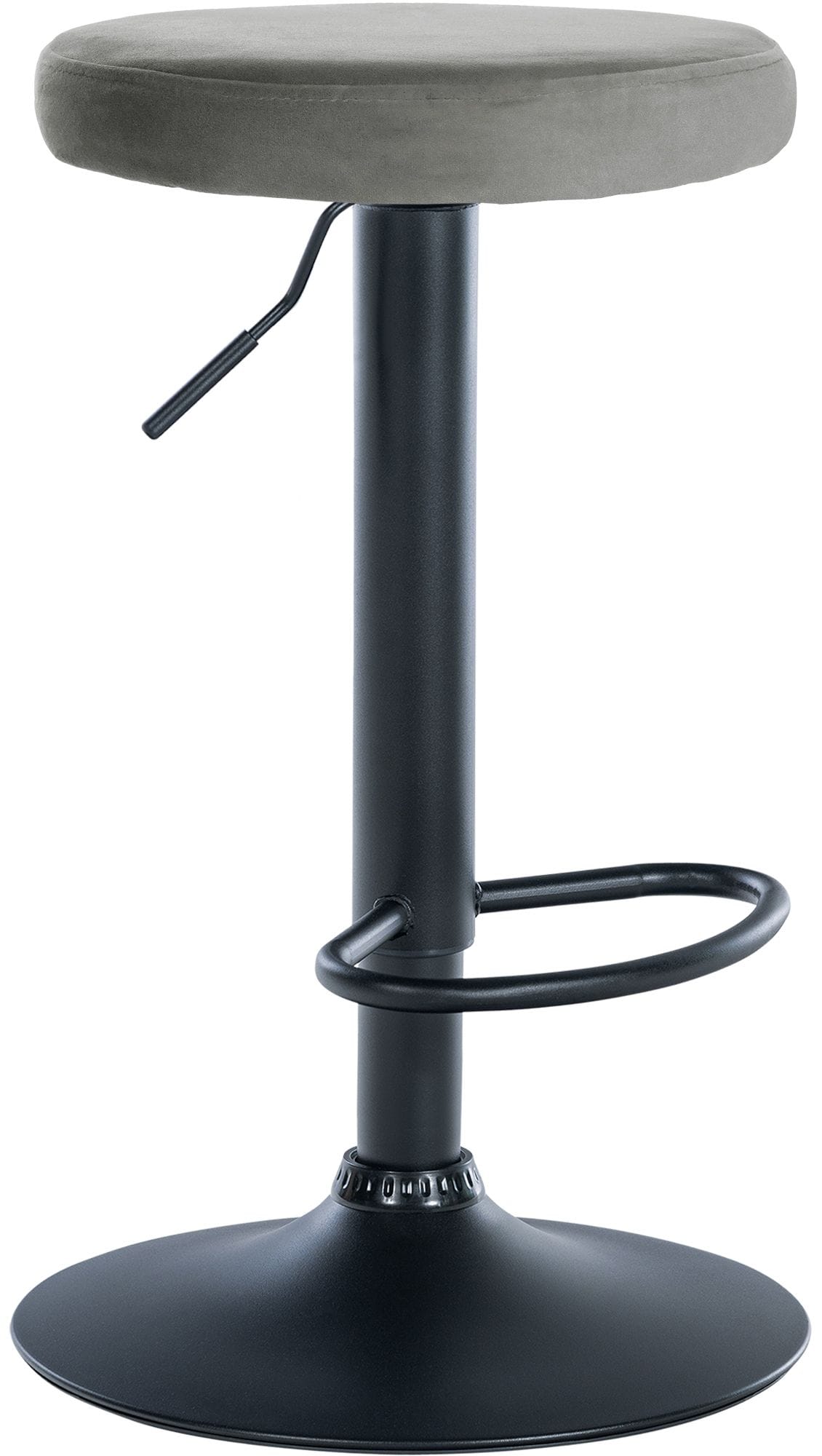 CLP Barhocker Ponte Samt-Bezug I H&ouml;henverstellbarer Stuhl 