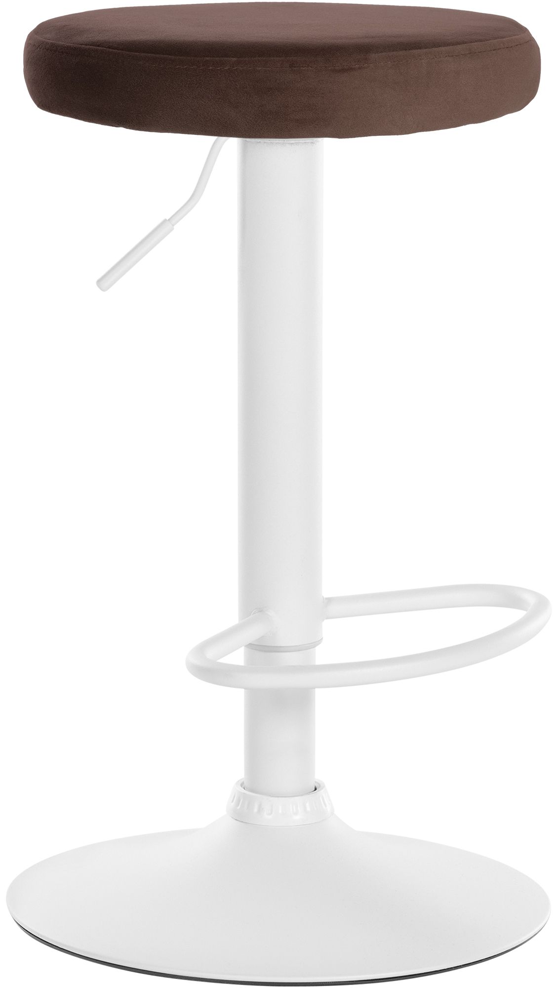 CLP Barhocker Ponte Samt-Bezug I H&ouml;henverstellbarer Stuhl 