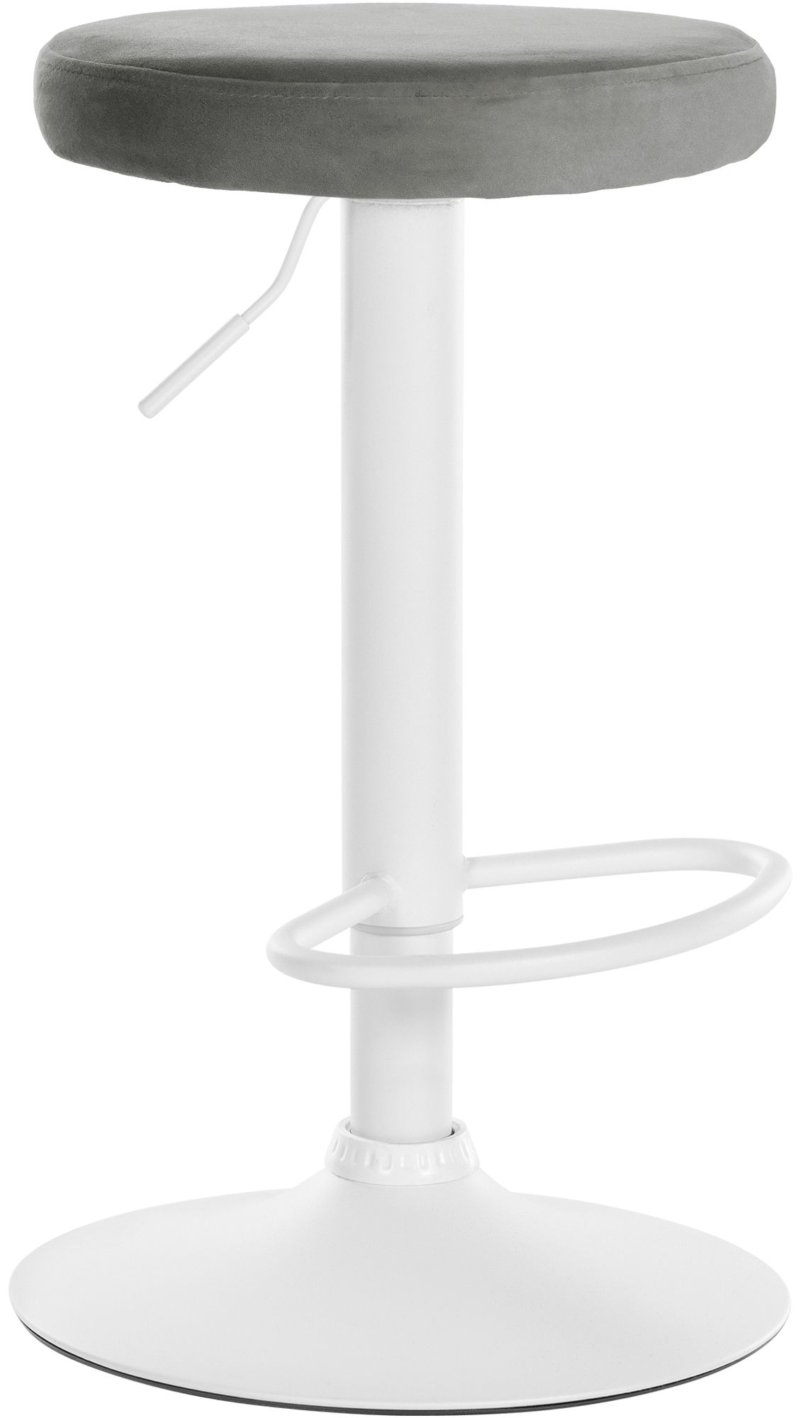 CLP Barhocker Ponte Samt-Bezug I H&ouml;henverstellbarer Stuhl 