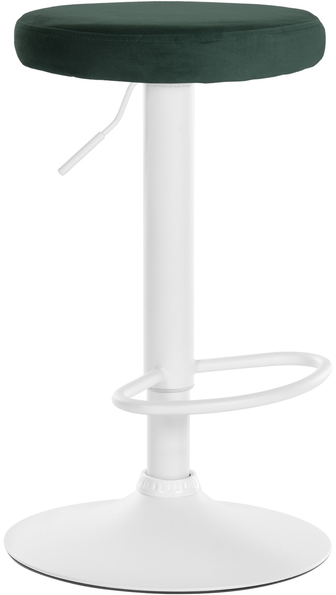 CLP Barhocker Ponte Samt-Bezug I H&ouml;henverstellbarer Stuhl 