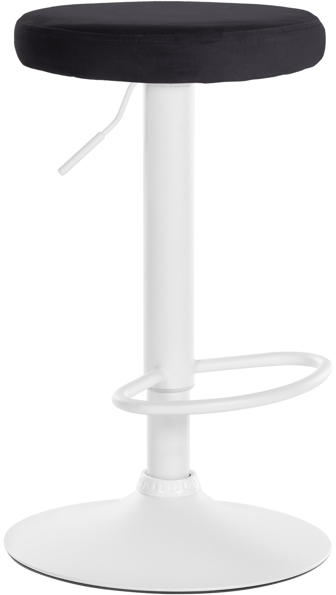 CLP Barhocker Ponte Samt-Bezug I H&ouml;henverstellbarer Stuhl 