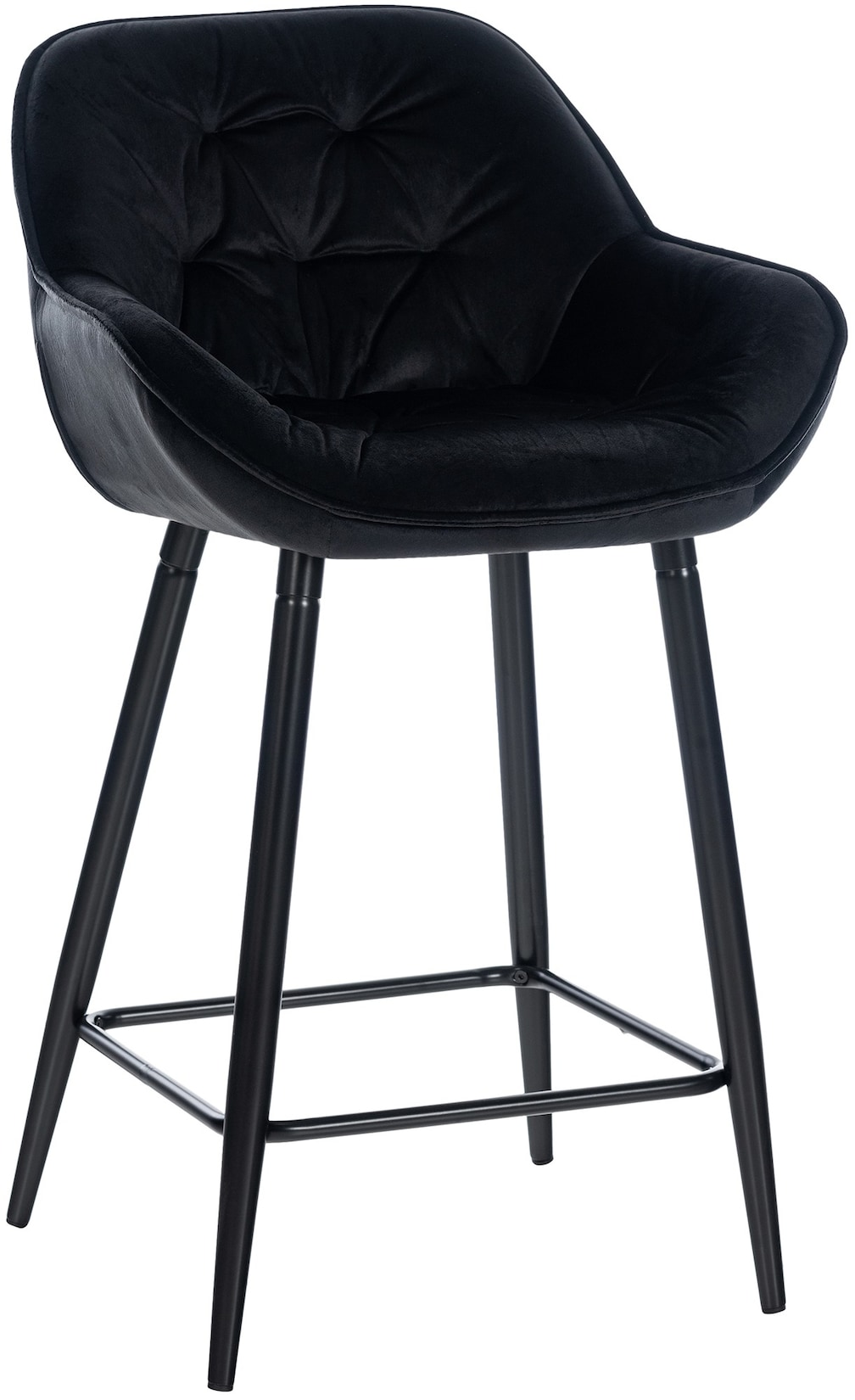 CLP Barhocker Gibson Samt I Gepolsterter Tresenstuhl Mit Fußstütze I Sitzhöhe 76 cm