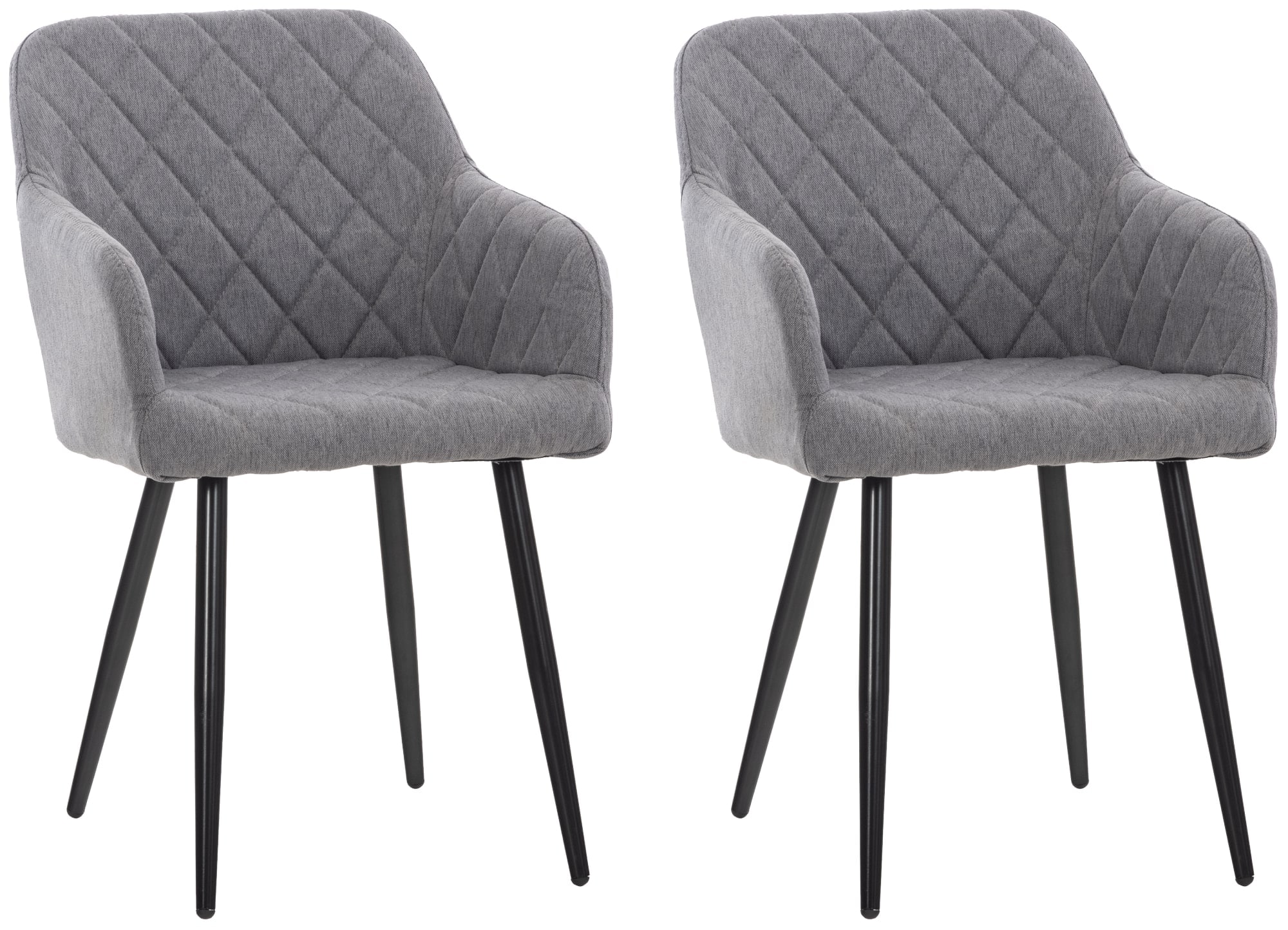 CLP 2er Set Esszimmerstuhl Shila I Bezug Stoff Oder Samt I Polsterstuhl mit Armlehnen 