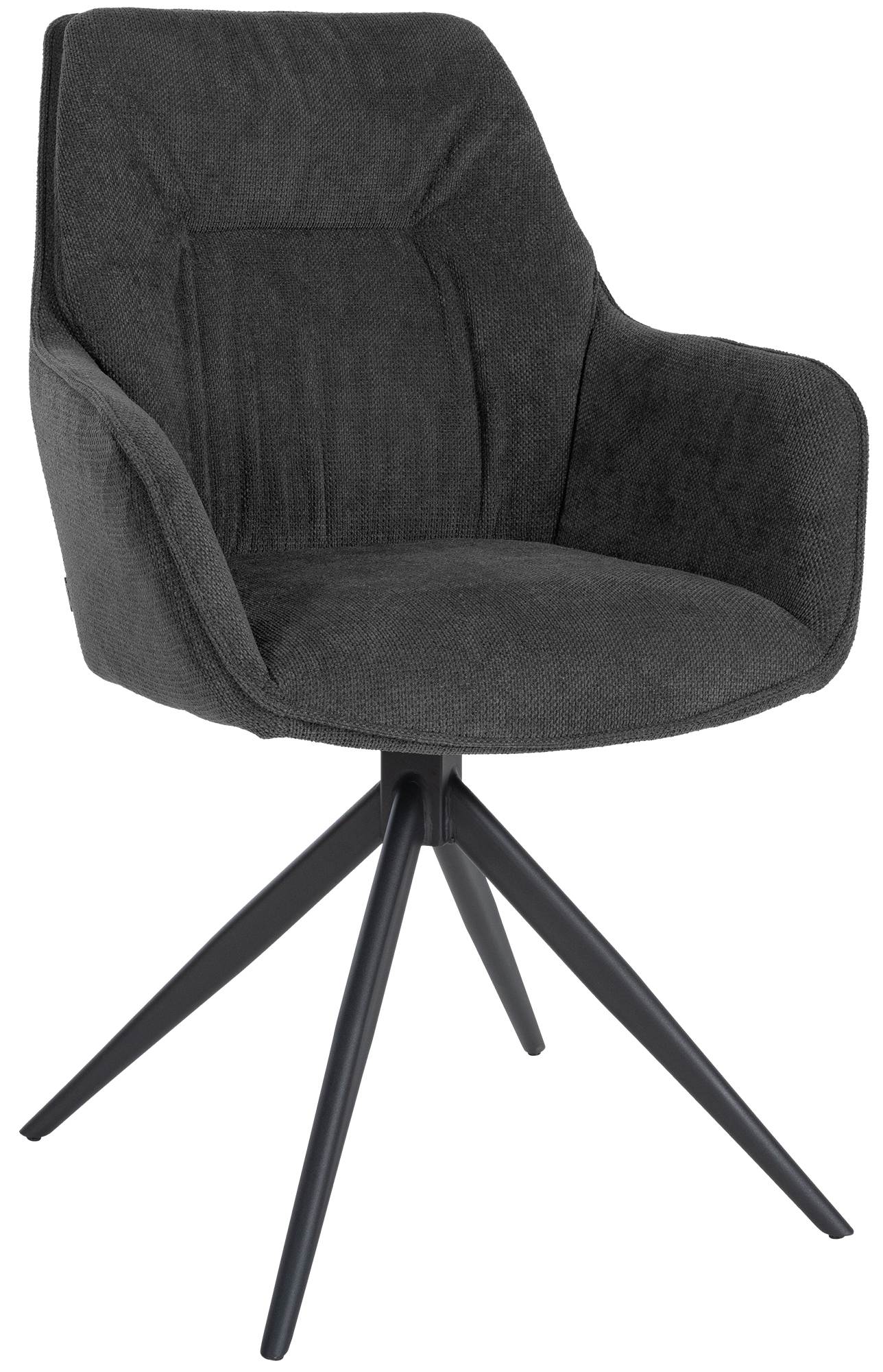 CLP Esszimmerstuhl Jules I Schwenkbarer Polster-Stuhl Mit Stoff-Bezug 