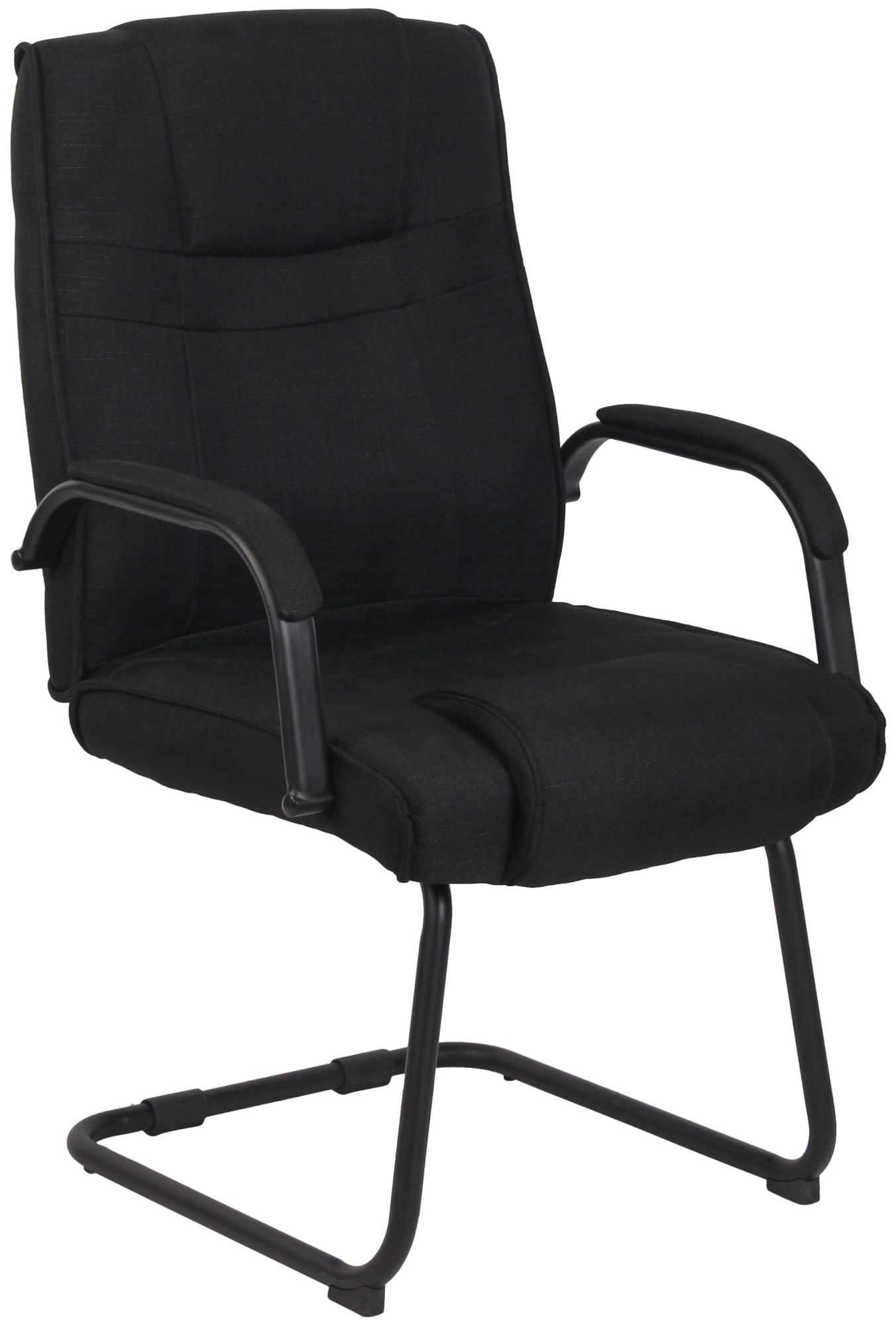 CLP XXL-Freischwinger Attila Mit Metallgestell Und Armlehne I B&uuml;rostuhl Mit Stoffbezug Und Polsterung I Bis 180 KG Belastbar 