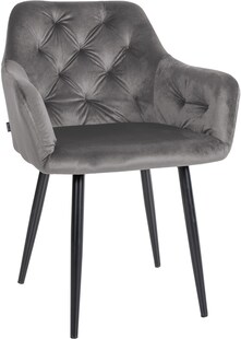 CLP Esszimmerstuhl Stanley I Samt I Gesteppter Polsterstuhl I Küchenstuhl Mit Bodenschonern 