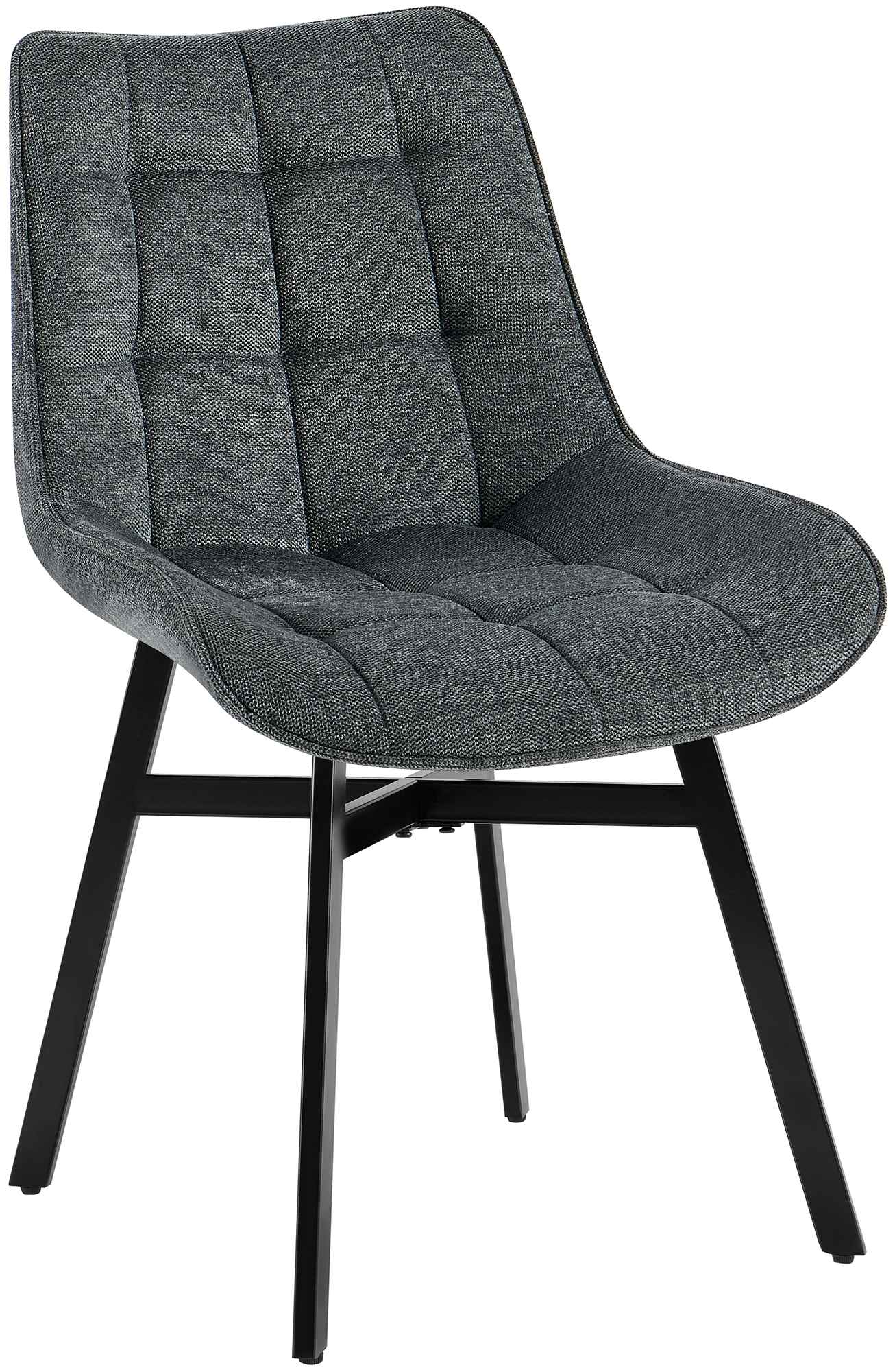 CLP Stuhl Colby Stoff - Farbe: dunkelgrau, Material: Stoff 