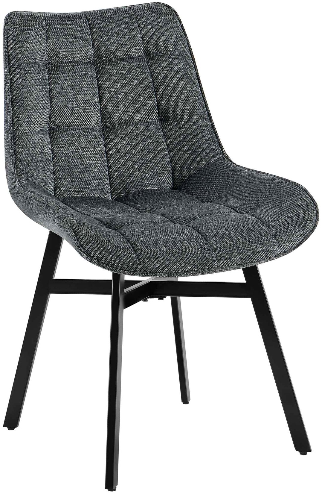 CLP Stuhl Colby Stoff Farbe: dunkelgrau, Material: Stoff