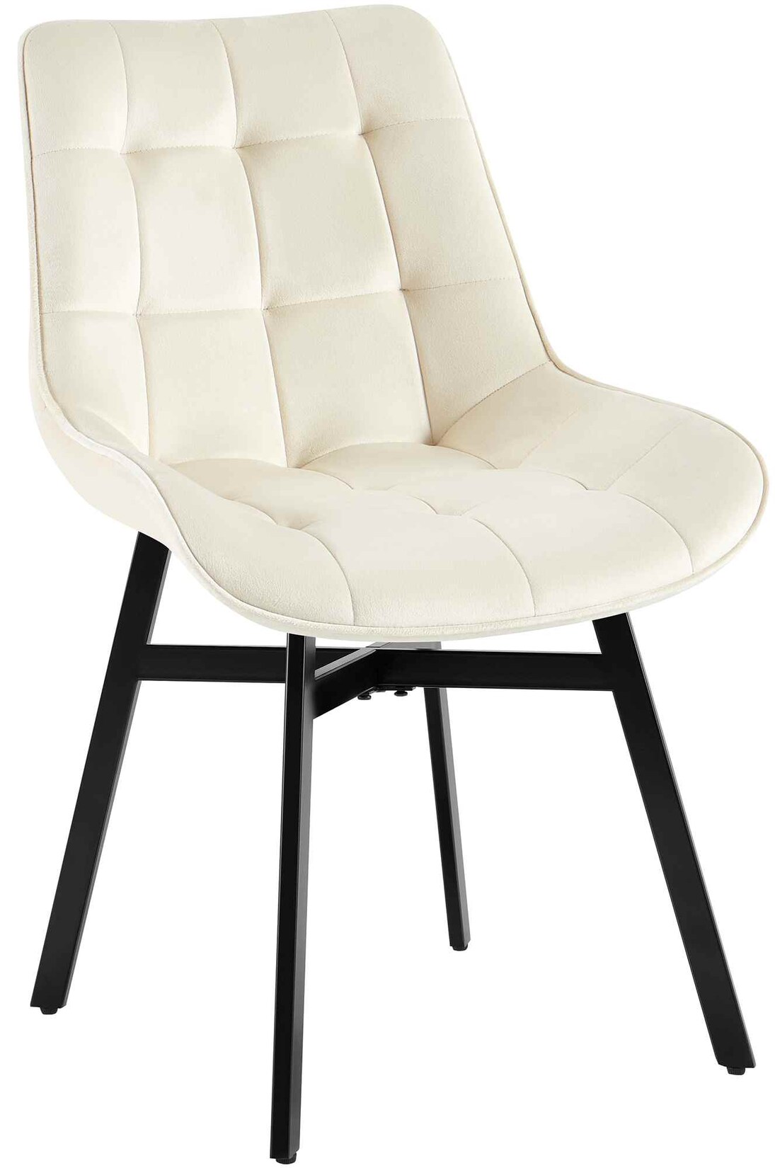 CLP Stuhl Colby Samt Farbe: creme, Material: Samt