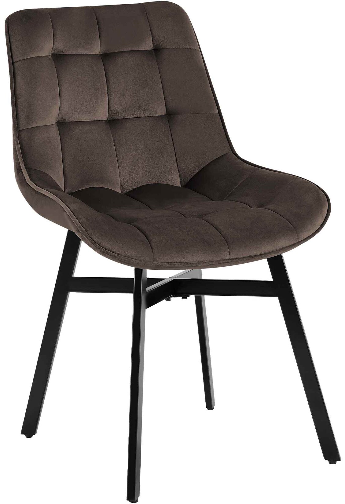 CLP Stuhl Colby Samt Farbe: braun, Material: Samt