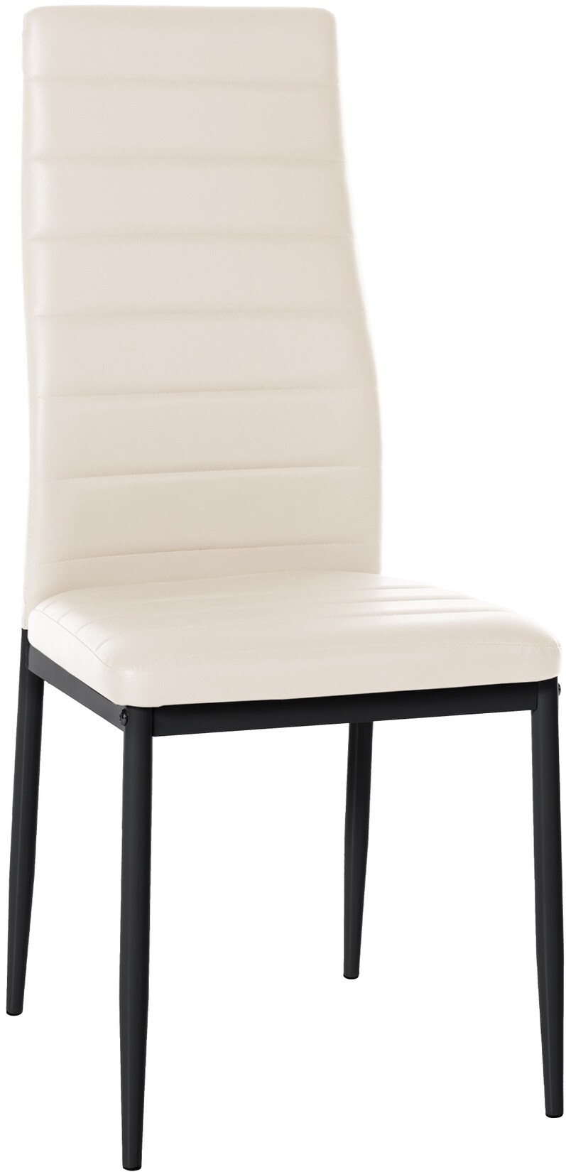 CLP Esszimmerstuhl Mayfair Kunstleder Farbe: creme, Material: Kunstleder