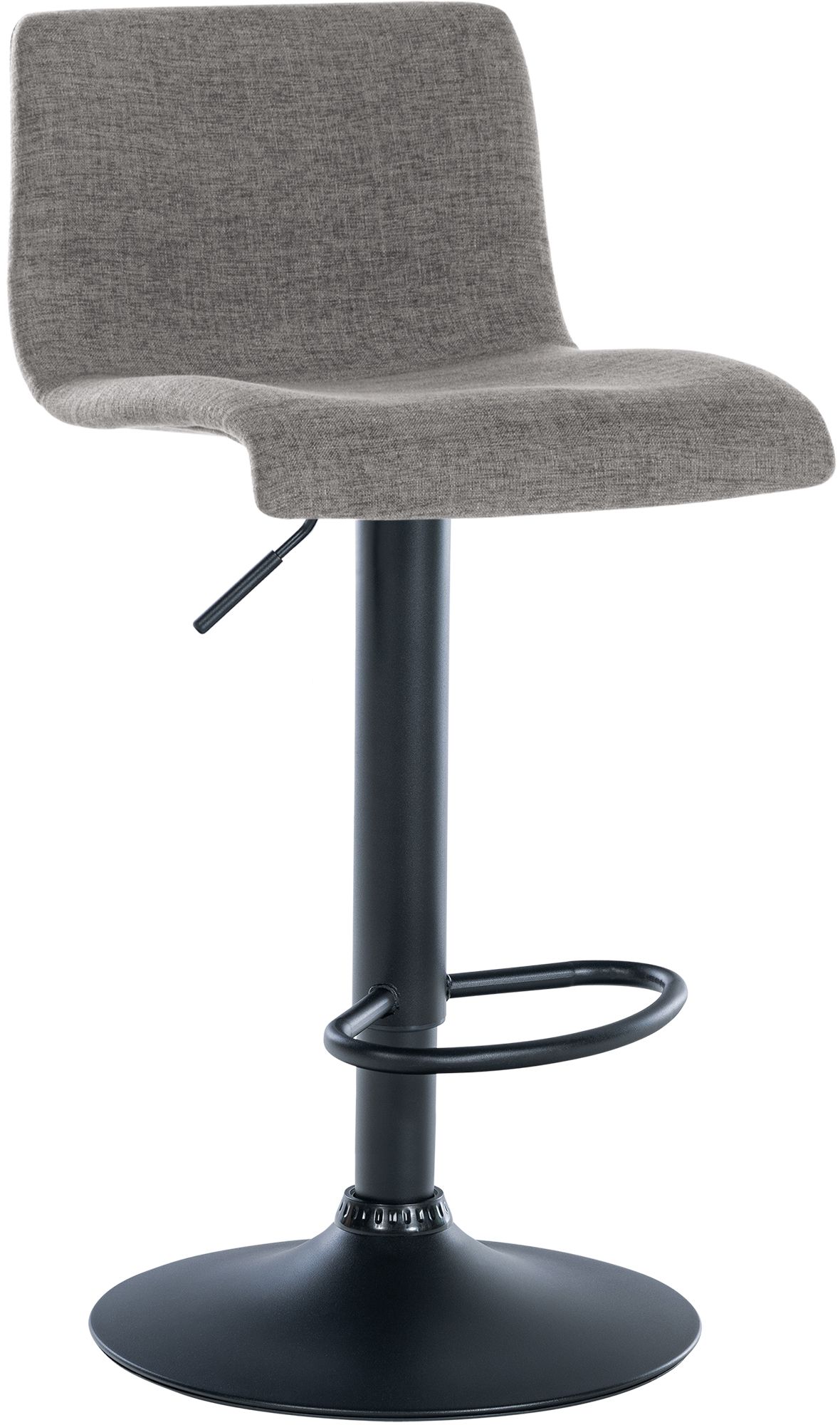 CLP Barhocker Branford I Modern, H&ouml;henverstellbar Mit Lehne I Metallgestell, Bequemer Sitz I K&uuml;chenstuhl Oder Esszimmerstuhl 