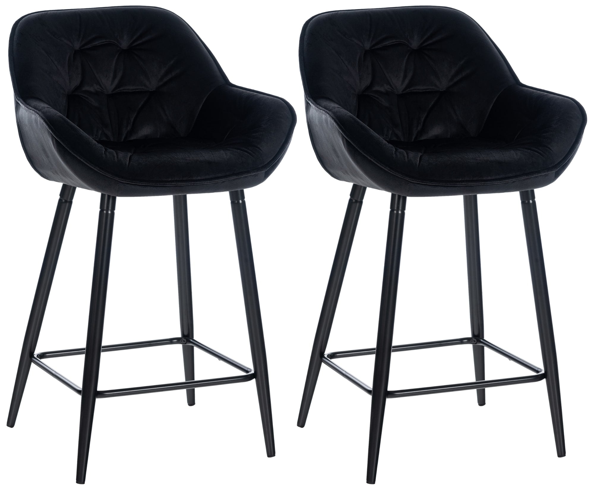 CLP 2er Set Barhocker Gibson - Tresenstuhl Mit Fu&szlig;st&uuml;tze - 2 x Tresenhocker Gepolstert 