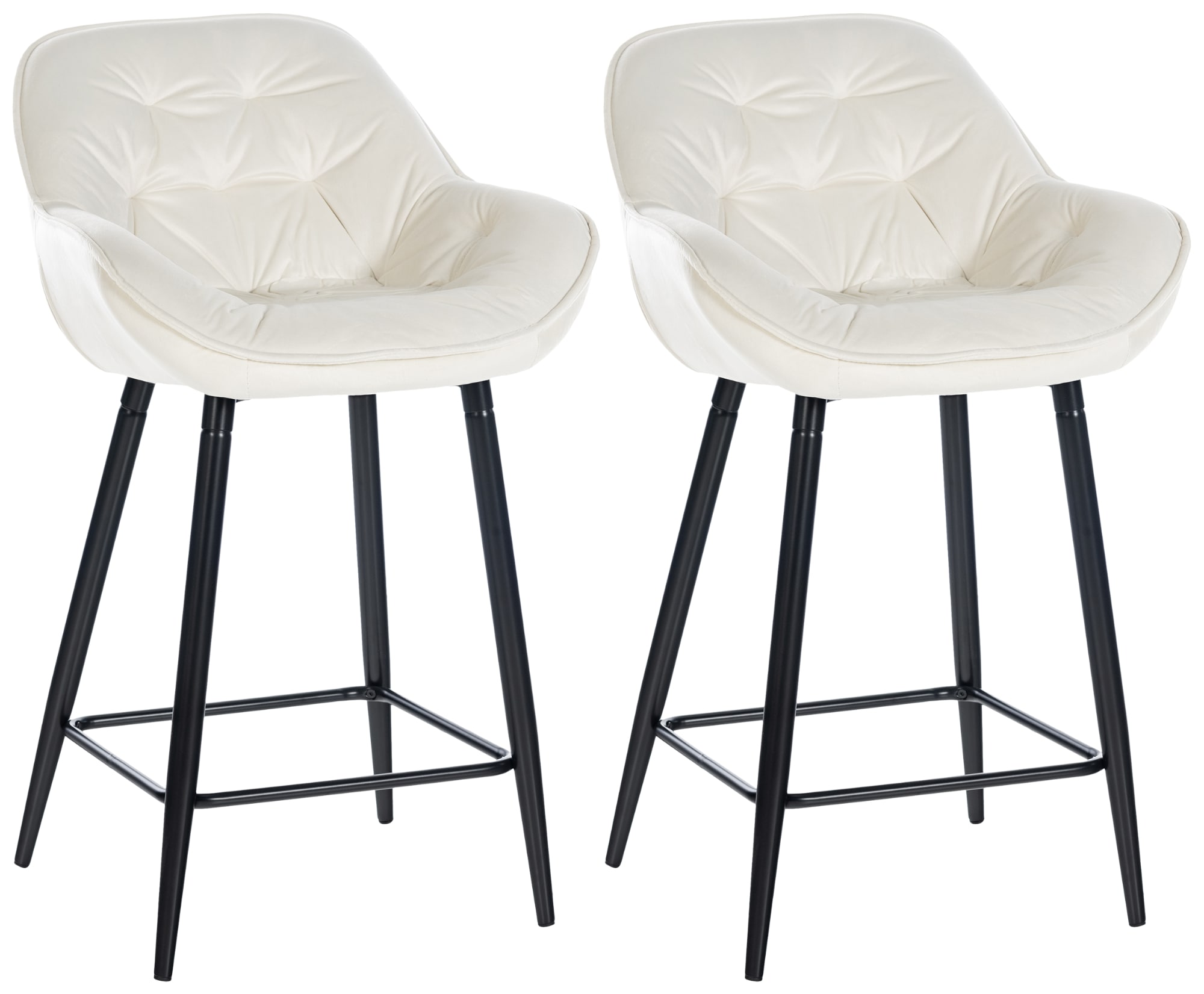 CLP 2er Set Barhocker Gibson - Tresenstuhl Mit Fu&szlig;st&uuml;tze - 2 x Tresenhocker Gepolstert 