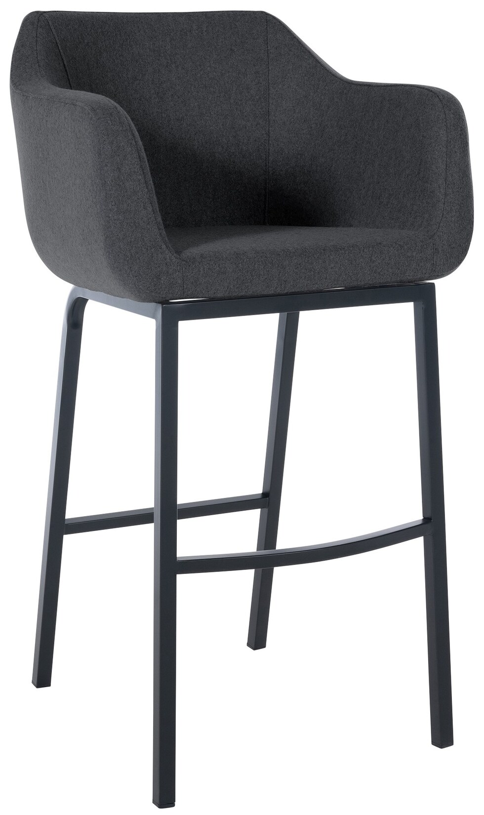 CLP Barhocker Monea B Filz Farbe: grau, Gestell Farbe: schwarz