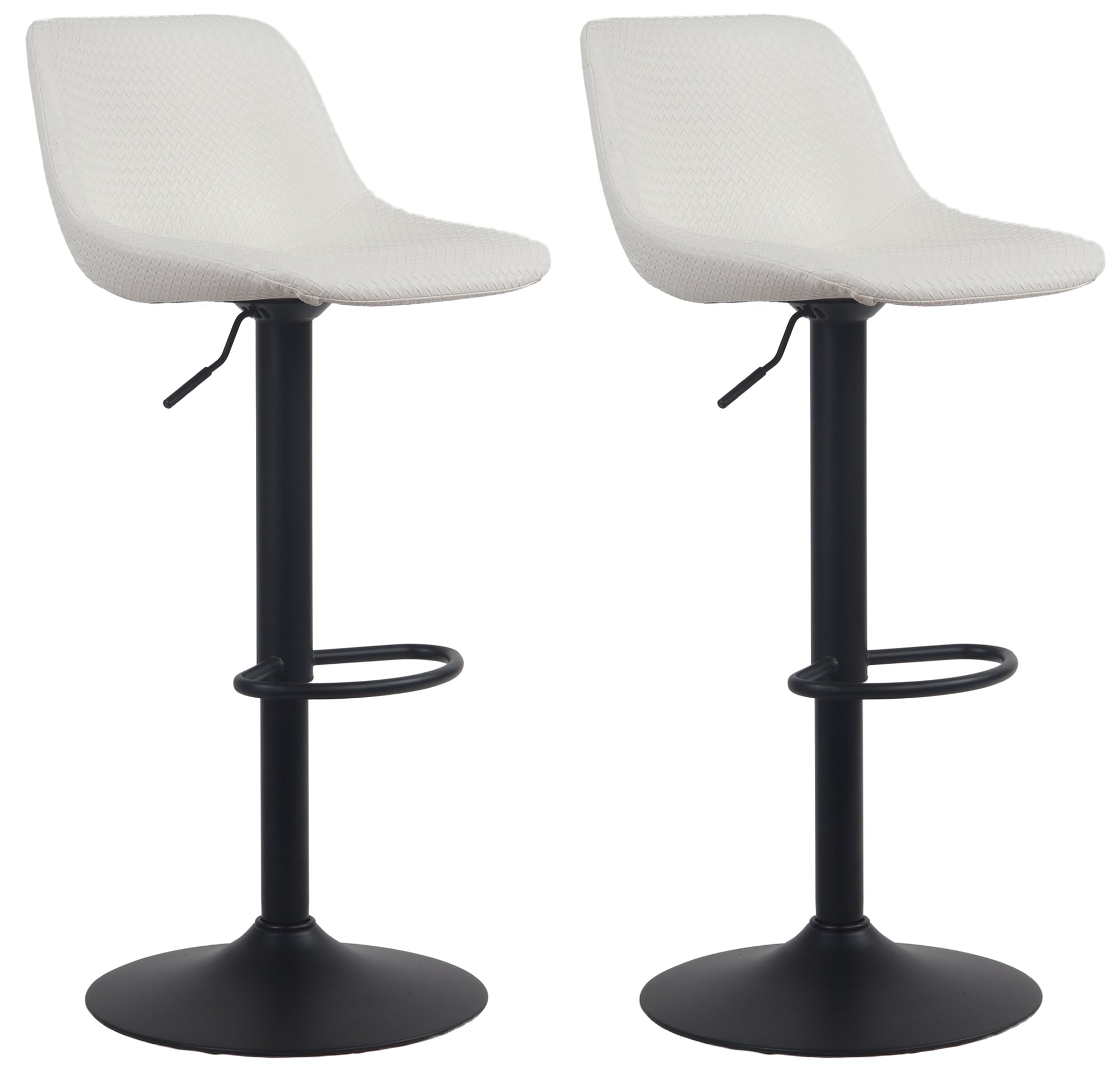 CLP 2er Set Barhocker Loft I Mit 2 Tresenhockern I St&uuml;hle Mit R&uuml;ckenlehne, 360&deg; Grad Drehbar Und H&ouml;henverstellbar I F&uuml;r K&uuml;che Und Theke 