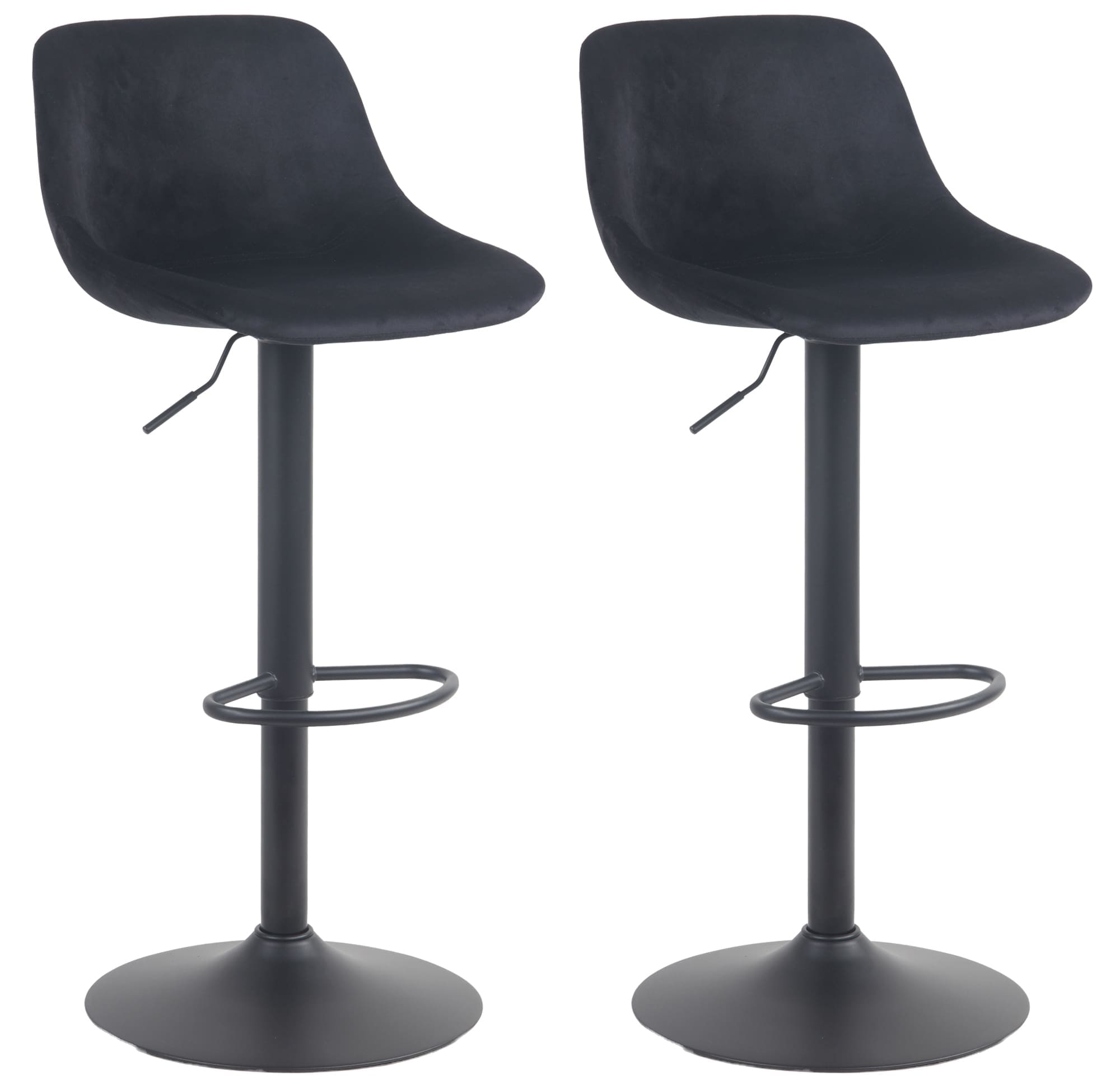 CLP 2er Set Barhocker Loft I Mit 2 Tresenhockern I St&uuml;hle Mit R&uuml;ckenlehne, 360&deg; Grad Drehbar Und H&ouml;henverstellbar I F&uuml;r K&uuml;che Und Theke 