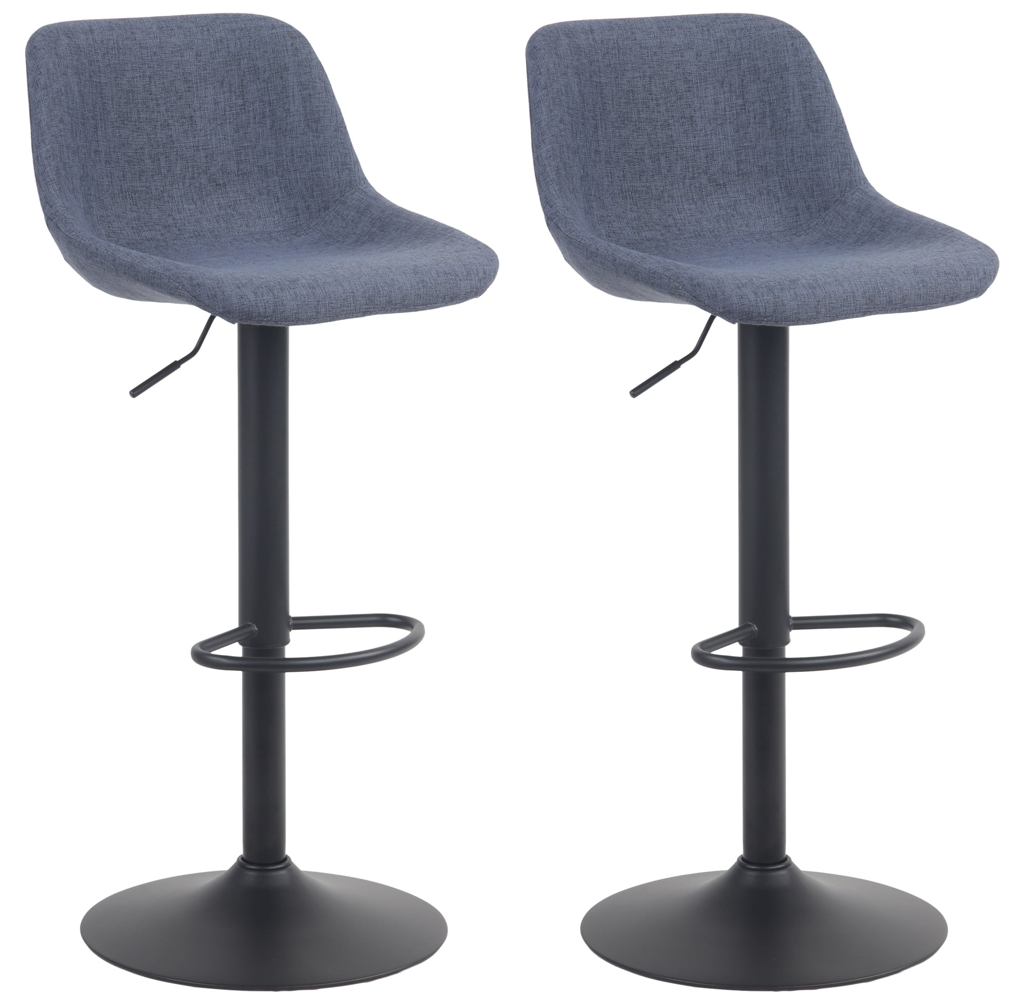 CLP 2er Set Barhocker Loft I Mit 2 Tresenhockern I St&uuml;hle Mit R&uuml;ckenlehne, 360&deg; Grad Drehbar Und H&ouml;henverstellbar I F&uuml;r K&uuml;che Und Theke 