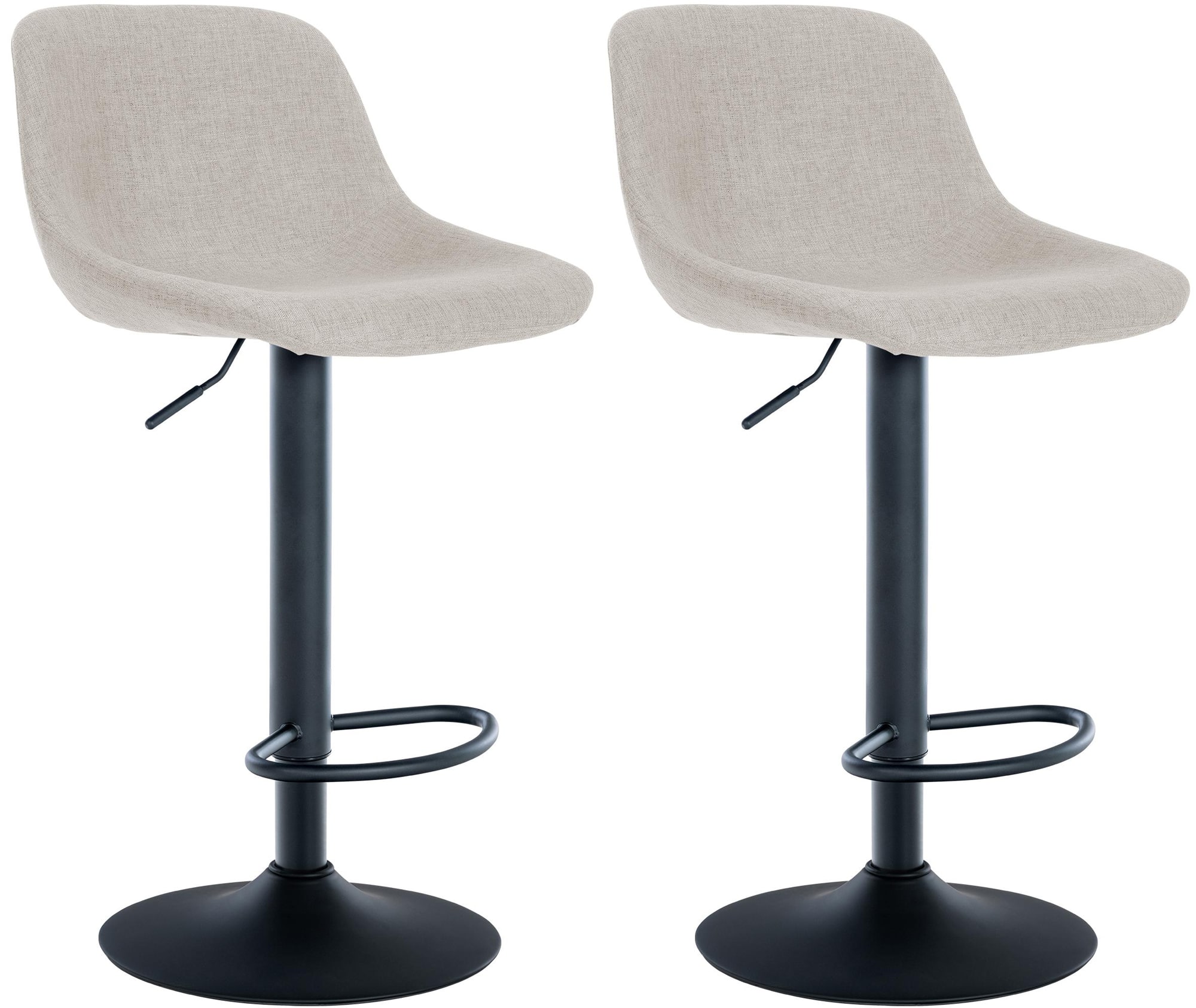 CLP 2er Set Barhocker Loft I Mit 2 Tresenhockern I St&uuml;hle Mit R&uuml;ckenlehne, 360&deg; Grad Drehbar Und H&ouml;henverstellbar I F&uuml;r K&uuml;che Und Theke 