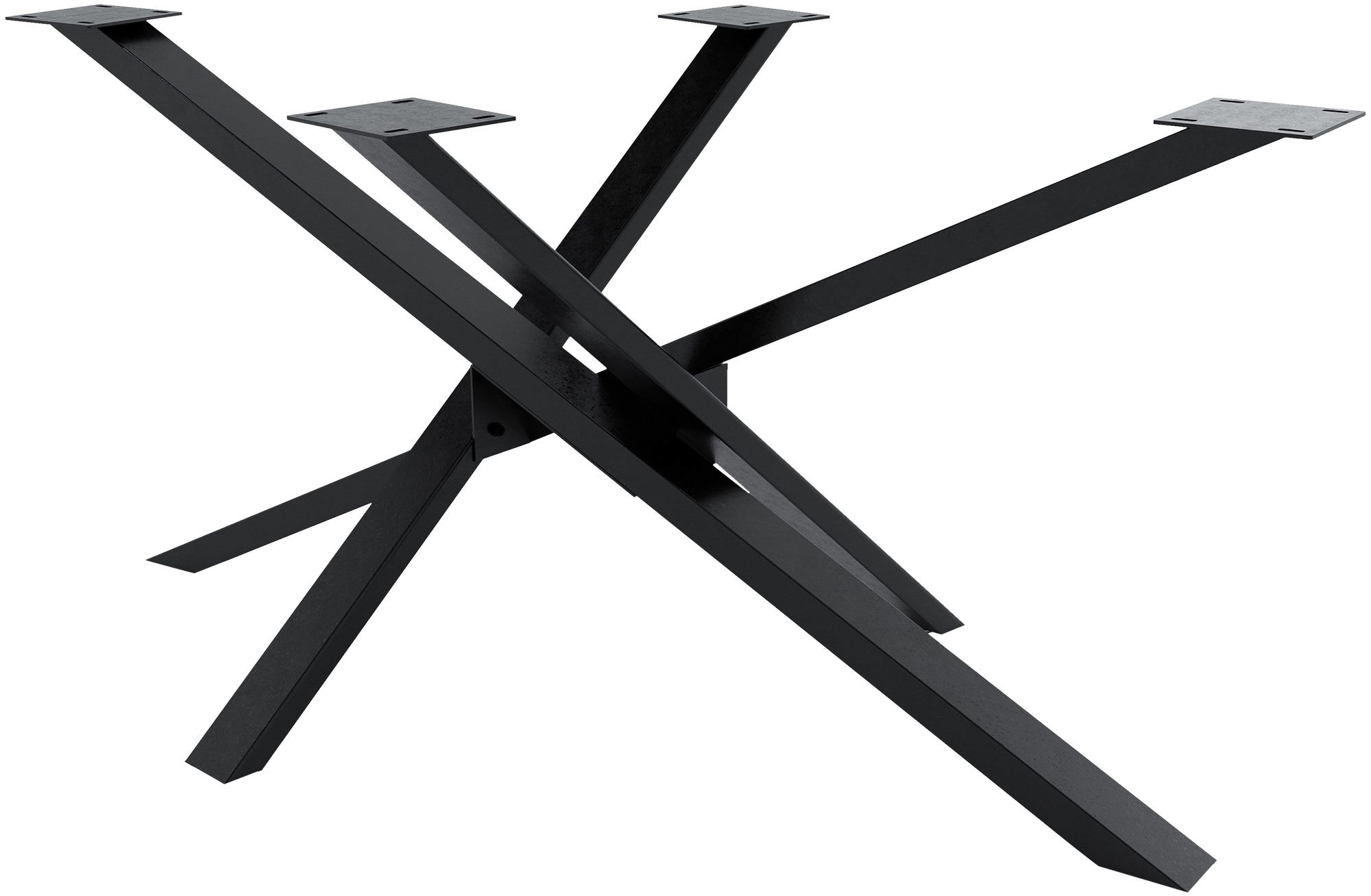 CLP Tischbeine Jimmy I Tischkufen Aus Vierkantprofilen I H&ouml;he 72 cm I Sternf&ouml;rmiges Tischgestell 