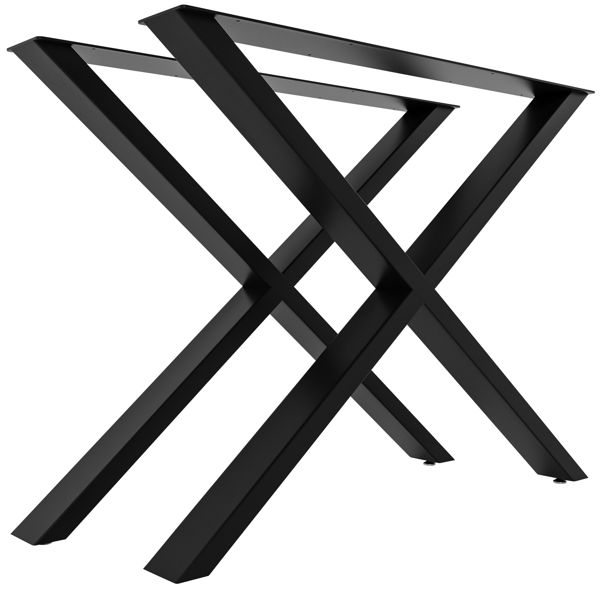 CLP 2er Set Tischbeine Swift I Tischkufen Aus Vierkantprofilen I H&ouml;he 72 cm I Pulverbeschichtetes Gestell 