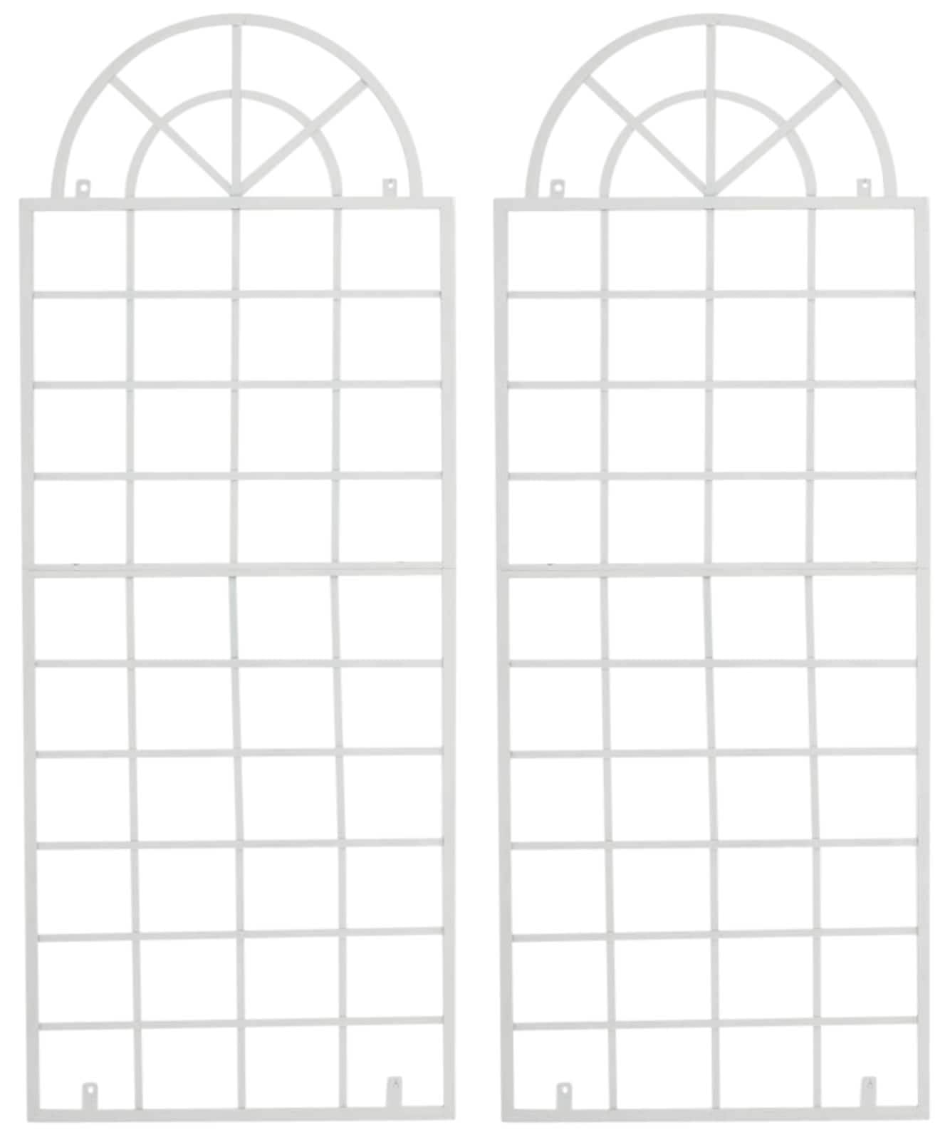 CLP 2er Set Wand-Rankgitter VIVA mit Rahmen I Rankgitter aus Eisen zur Wandbefestigung I In verschiedenen Farben erh&auml;ltlich 