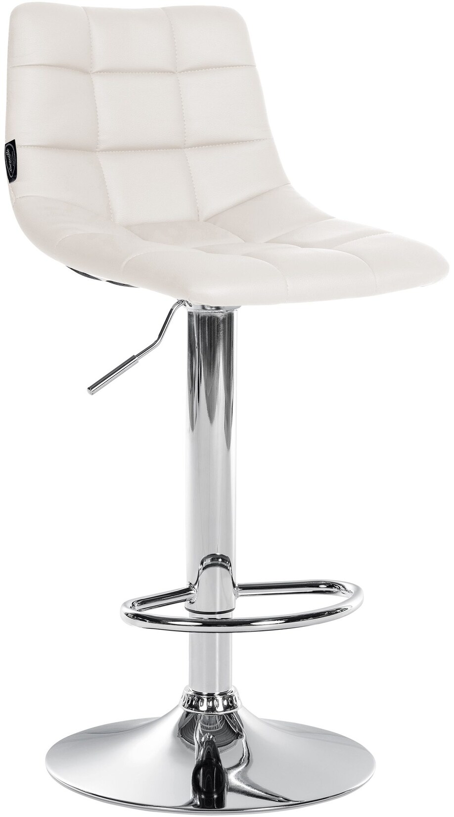 CLP Barhocker Jerry Kunstleder chrom Farbe: weiß, Gestell Farbe: chrom