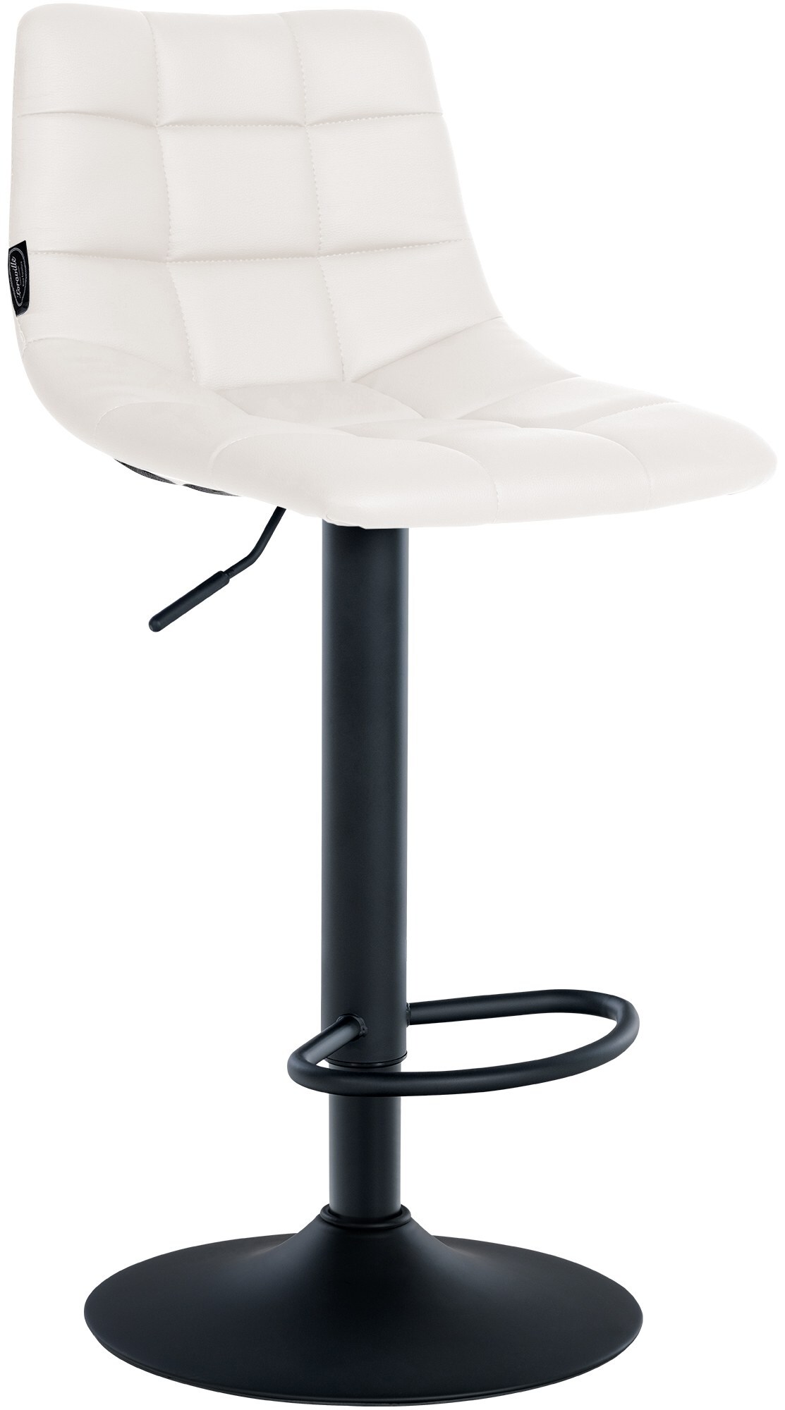 CLP Barhocker Jerry Kunstleder I H&ouml;henverstellbarer Barstuhl I 360&deg; Drehstuhl Mit R&uuml;ckenlehne F&uuml;r K&uuml;che Und Bistro 