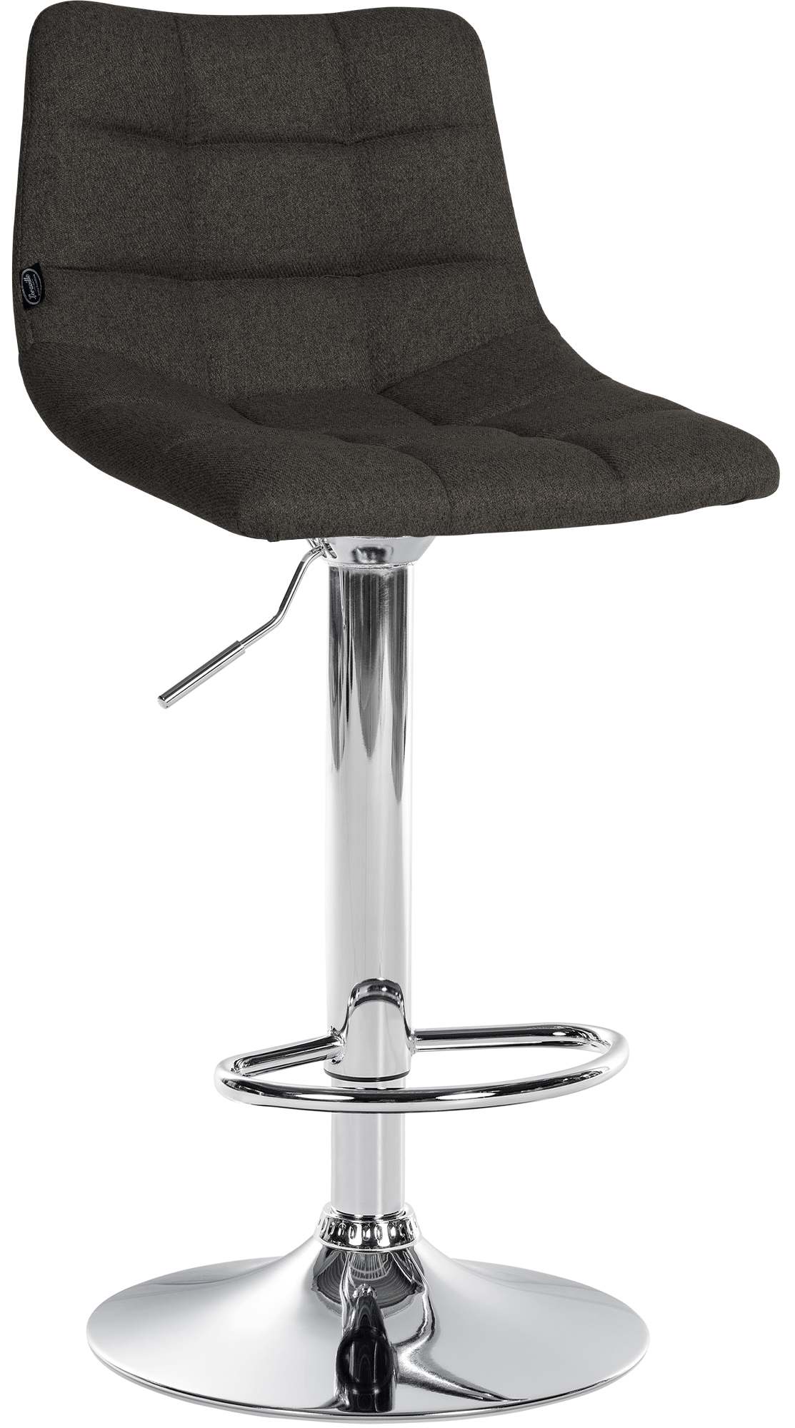 CLP Barhocker Jerry Stoff I H&ouml;henverstellbarer Barstuhl I 360&deg; Drehstuhl Mit R&uuml;ckenlehne F&uuml;r K&uuml;che Und Lounge 