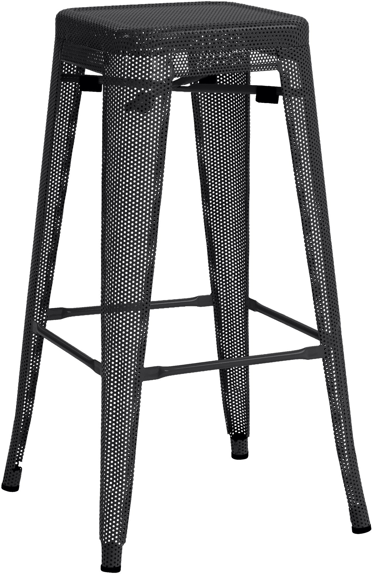 CLP Barhocker Fletcher I Tresenhocker, Stapelbar Mit Bodenschonern Und Fu&szlig;st&uuml;tze I Bistrohocker Mit 77 CM Sitzh&ouml;he Aus Metall 