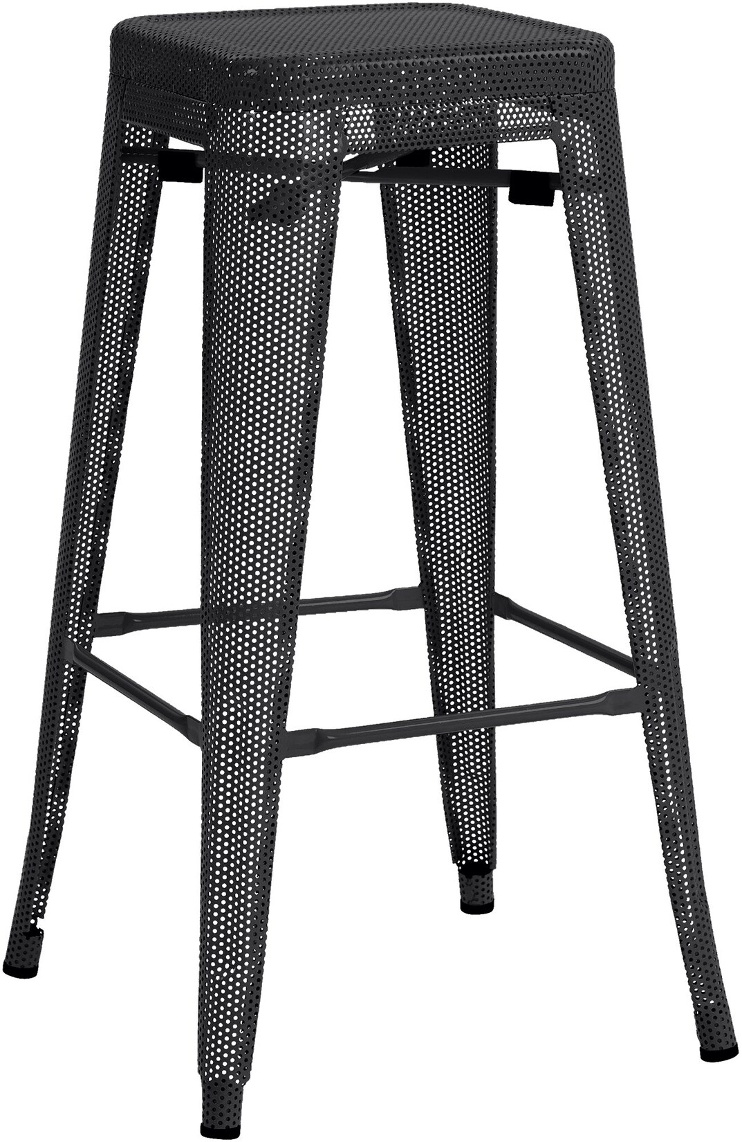 CLP Barhocker Fletcher I Tresenhocker, Stapelbar Mit Bodenschonern Und Fußstütze I Bistrohocker Mit 77 CM Sitzhöhe Aus Metall