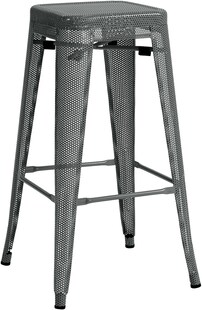 CLP Barhocker Fletcher I Tresenhocker, Stapelbar Mit Bodenschonern Und Fußstütze I Bistrohocker Mit 77 CM Sitzhöhe Aus Metall 