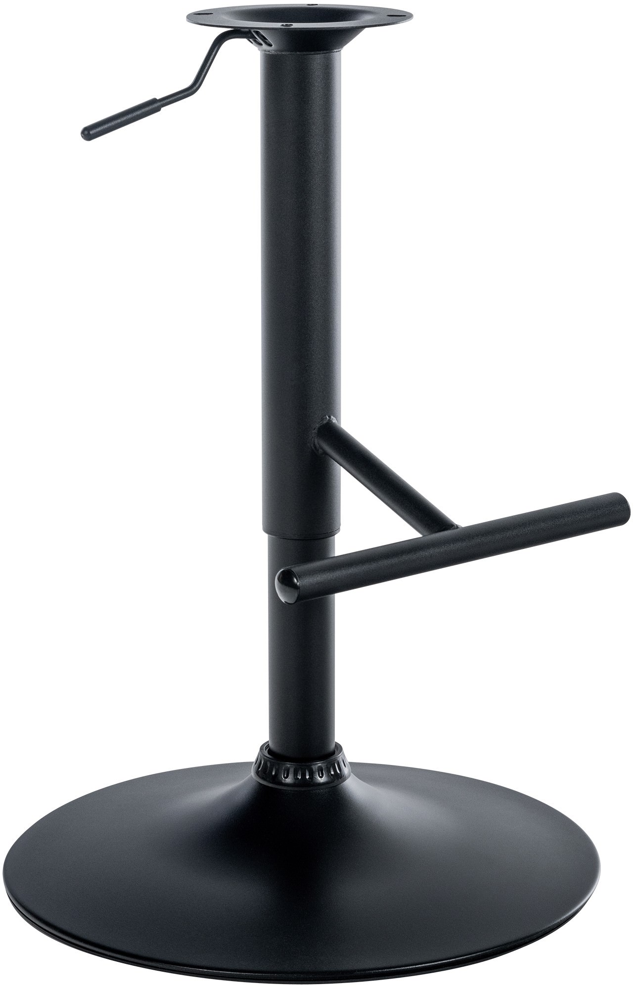 CLP Barhocker-Gestell Mit T-Fu&szlig;st&uuml;tze I H&ouml;henverstellbare Barstuhl-S&auml;ule I 10 x 10 cm Lochabstand 